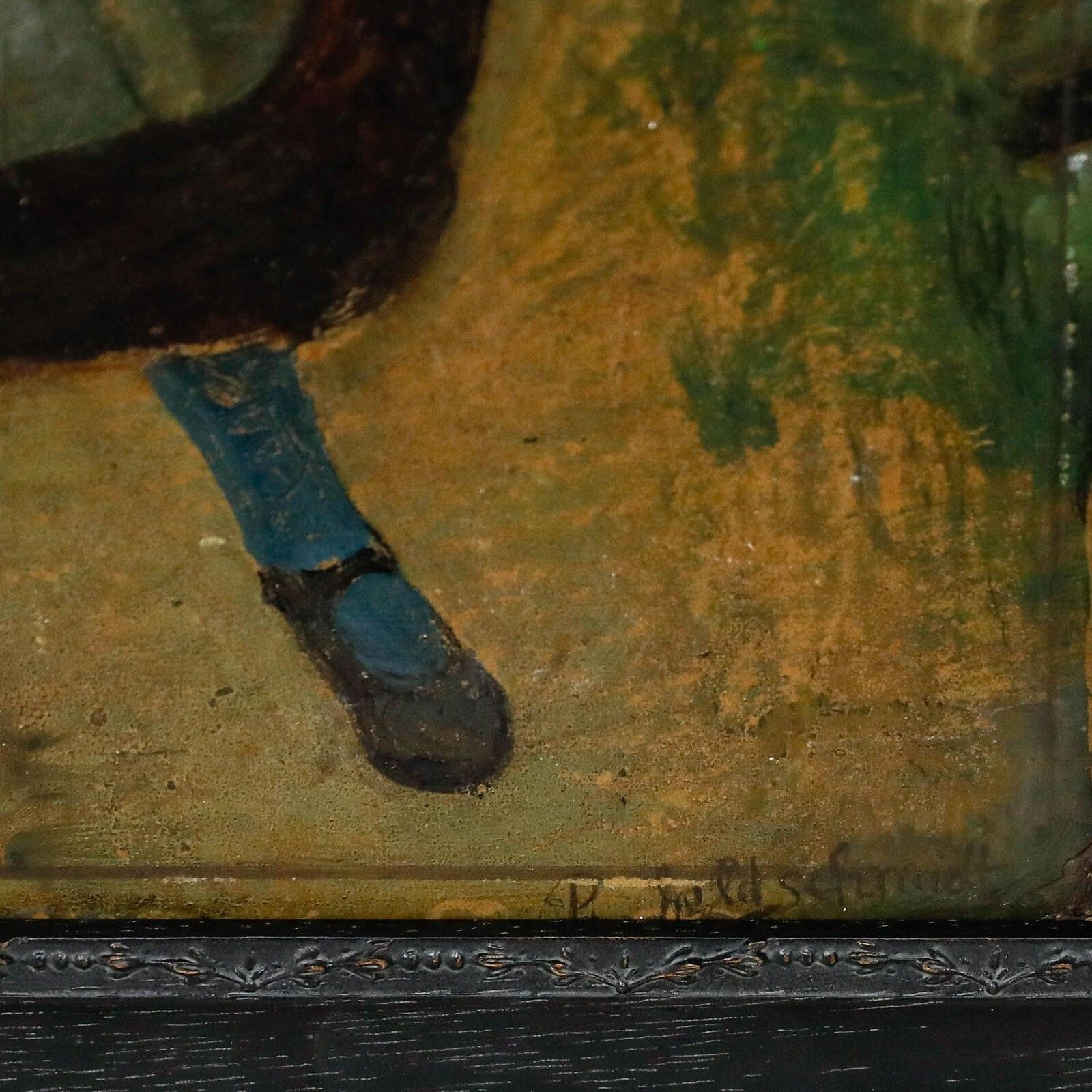 photo for sale Reinhold Schmidt (1861 1927)   Folk Art Late 19th Century Oil, Courting Couple