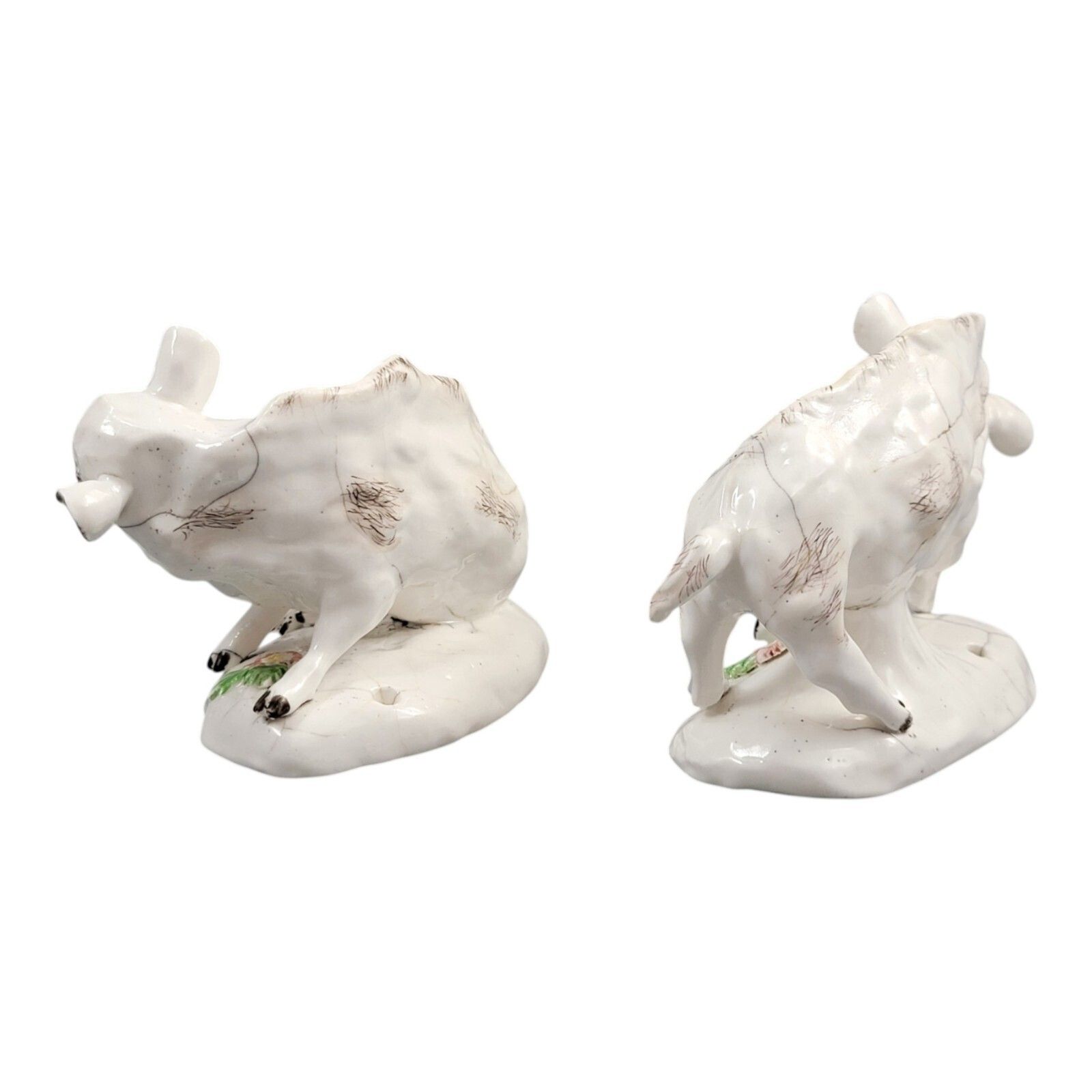 18th Century Derby Porcelain Manufactory Pair Of Wild Boars C.1755 Soft Paste photo for sale