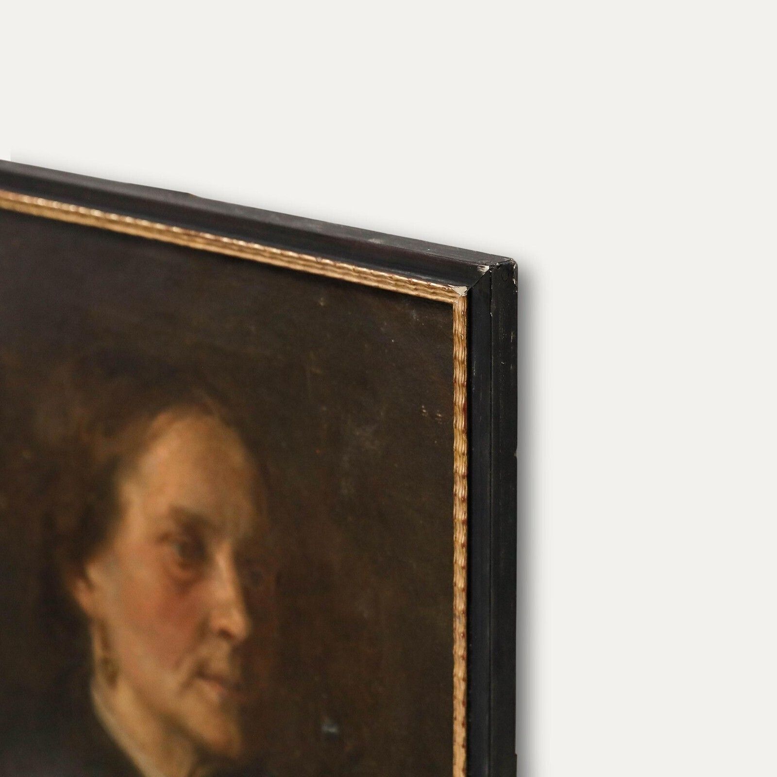Gabriel Von Hackl (1843 1926)   Framed 1918 Oil, Portrait Of A Lady photo vintage