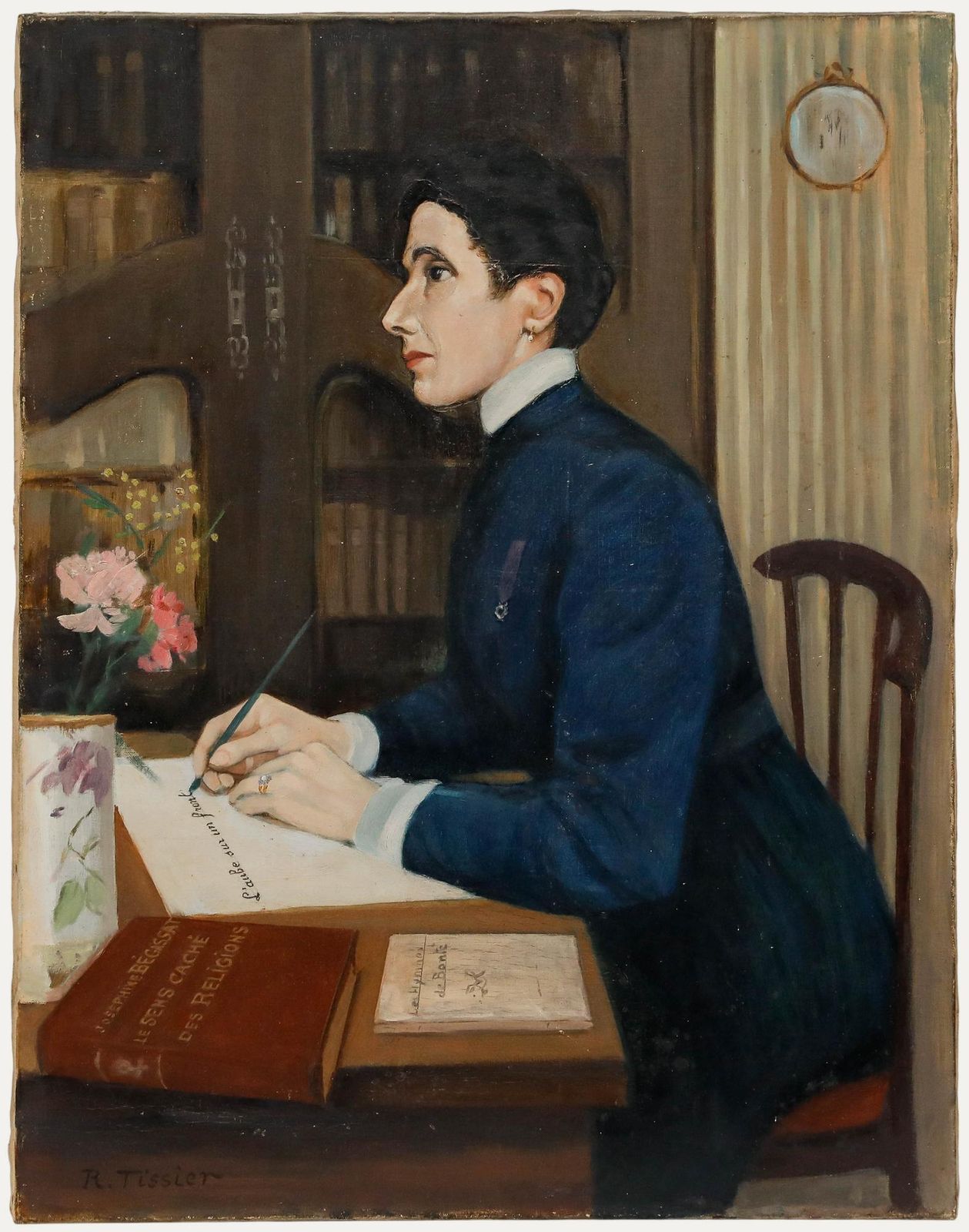 R. Tissier   Early 20th Century Oil, Portrait Of Joséphine Bégassat (1896 1981)