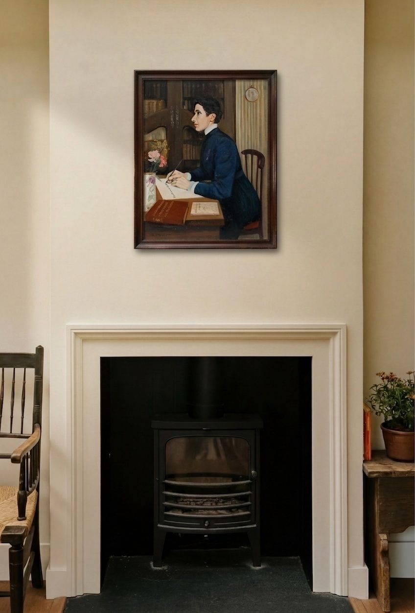 R. Tissier   Early 20th Century Oil, Portrait Of Joséphine Bégassat (1896 1981) photo for sale
