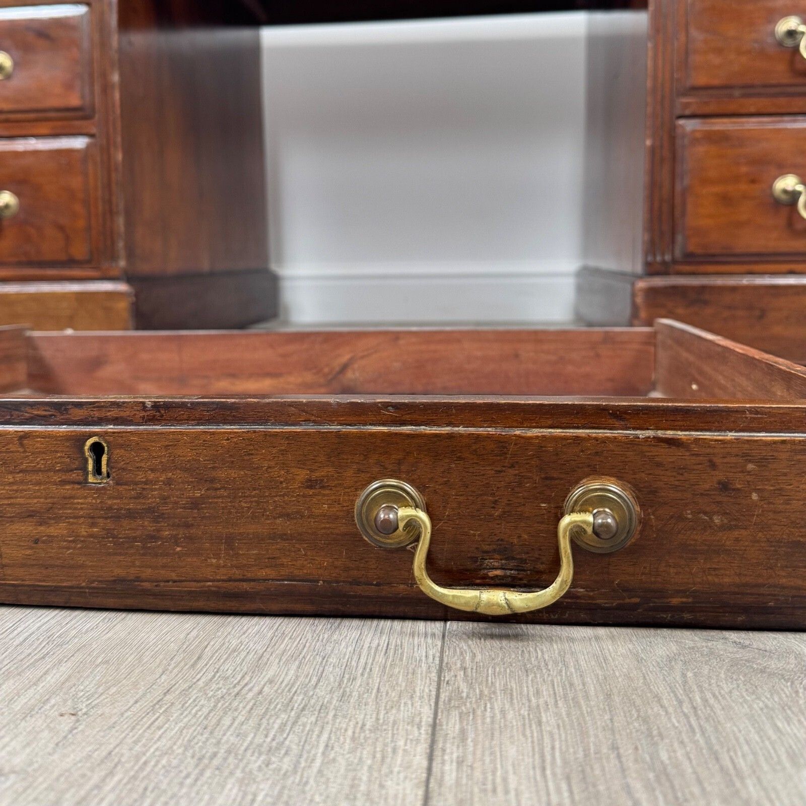 Furniture Antique 19th Century Fine Quality Pedestal Desk In Mahogany ( Ref Af 4114 ) photo