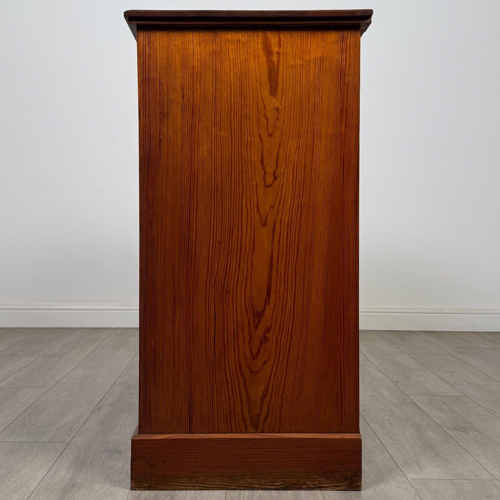 Antique 19th Century Figured Pitch Pine Chest Of Drawers ( Af 5401 ) photo for sale