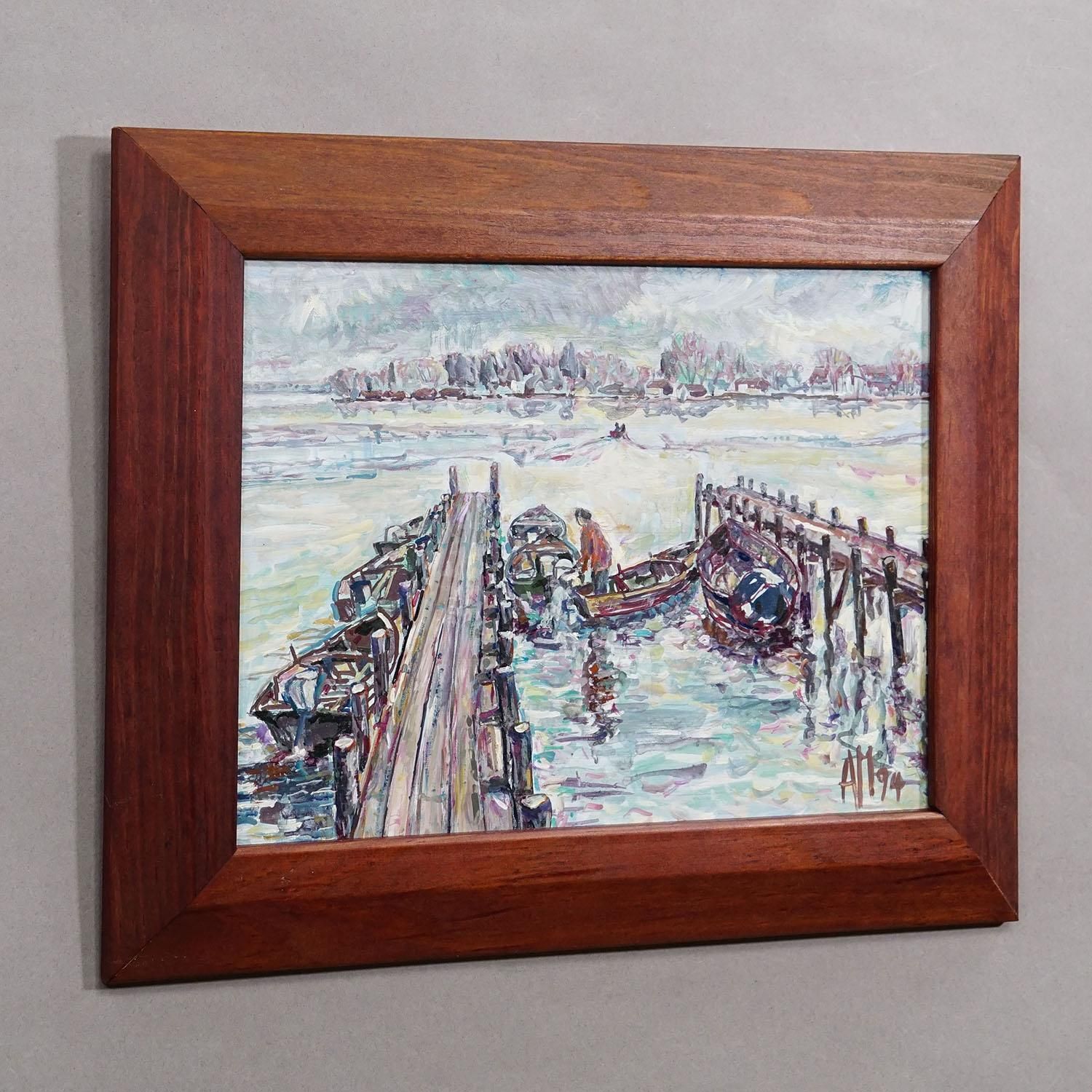 Oil Painting By Alexander Michael Return To The Island Lake Chiemsee photo Art