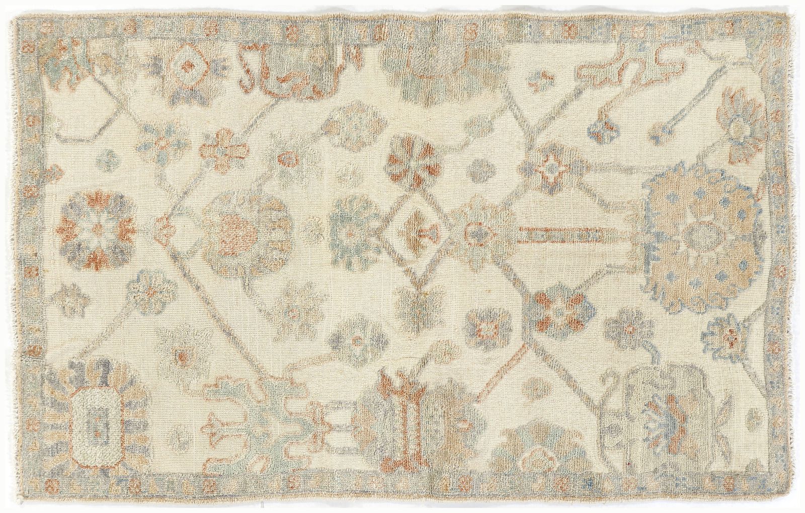 Turkish Oushak Hand Knotted Wool 4x6 Area Rug photo furniture