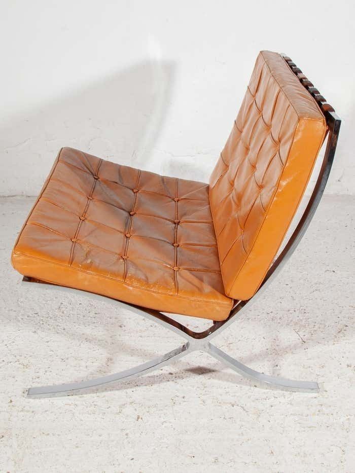 6057.0 Vintage 1970s Barcelona Lounge Chairs Set Of 2 By Mies Van Der Rohe For Knoll photo