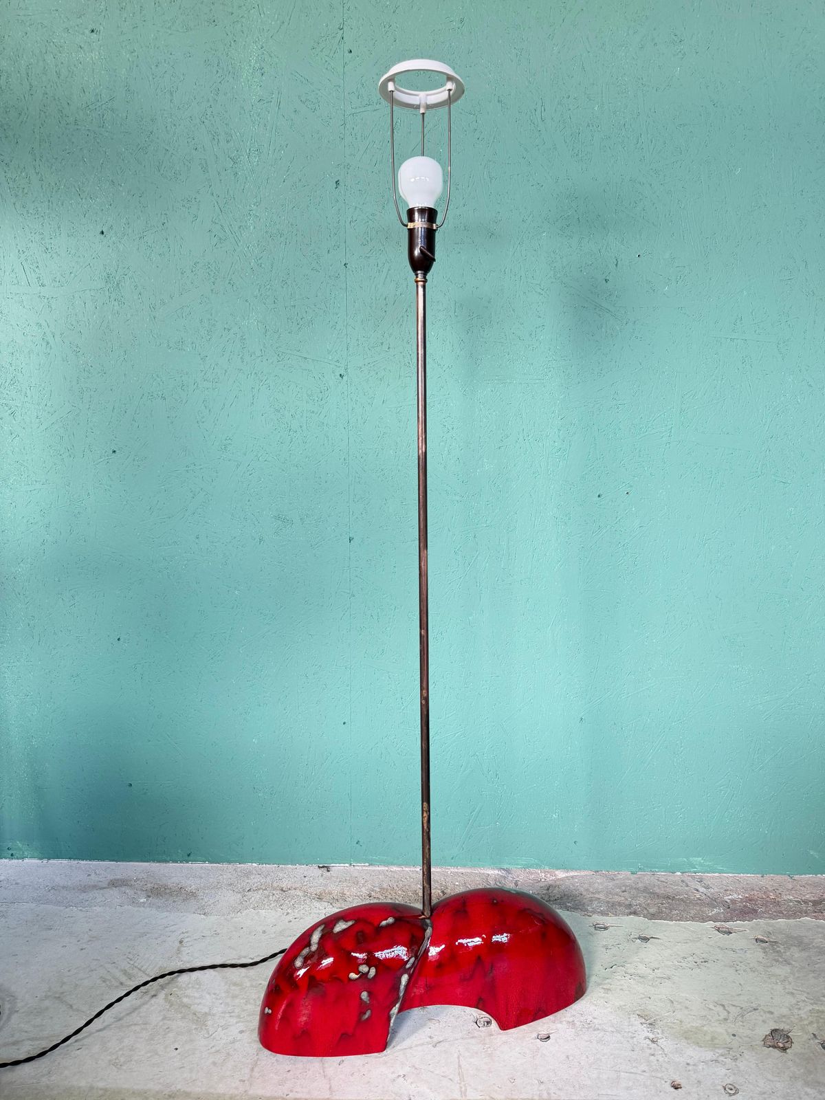 A Unique, One Of A Kind Artist Made Ceramic Floor Lamp photo furniture