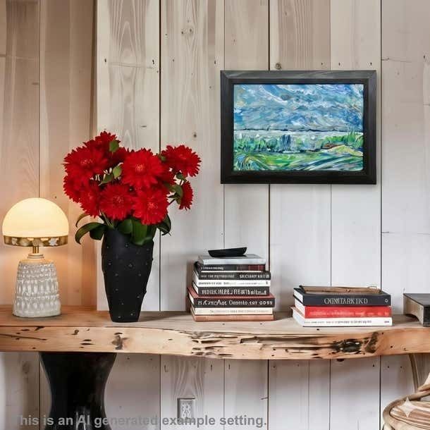 Gollenshausen, Lake Chiemsee – Oil Painting By Alexander Michael, 1994 photo for sale