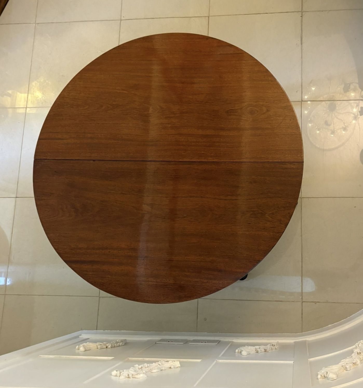 photo for sale Antique Rare Figured Mahogany Metamorphic Dining Table 12 Seater