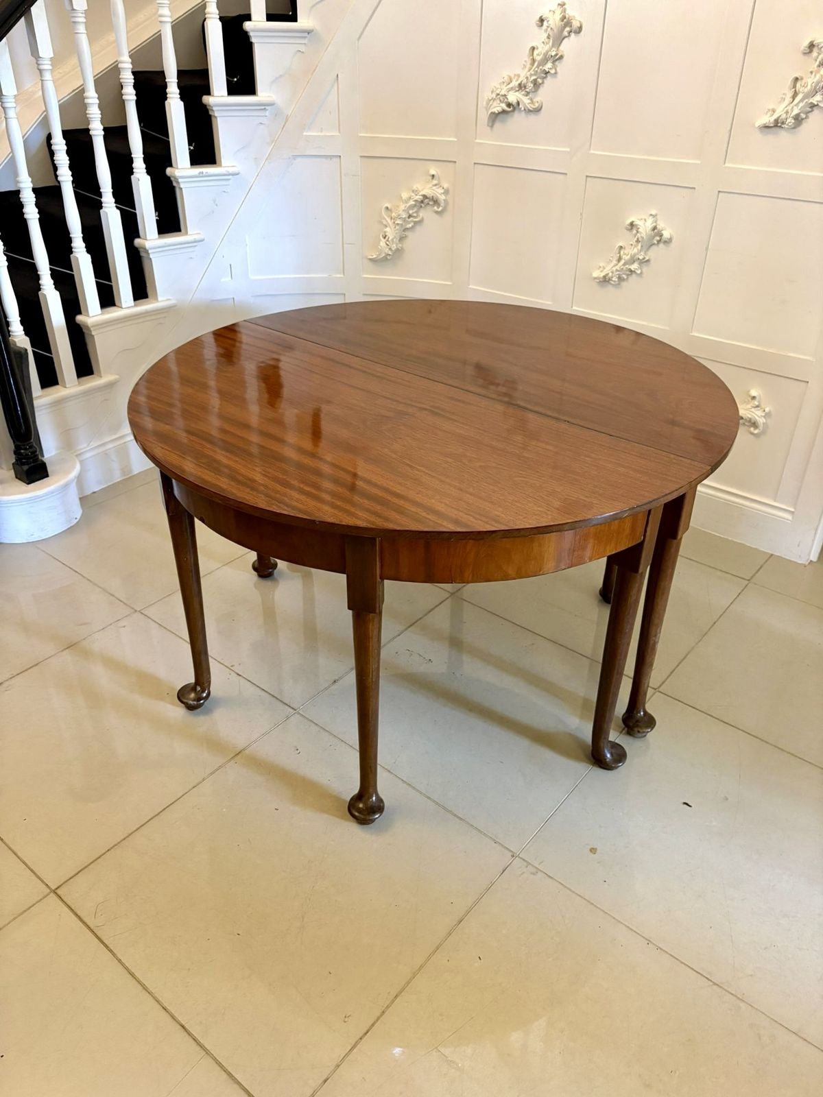 14500.0 Antique Rare Figured Mahogany Metamorphic Dining Table 12 Seater photo