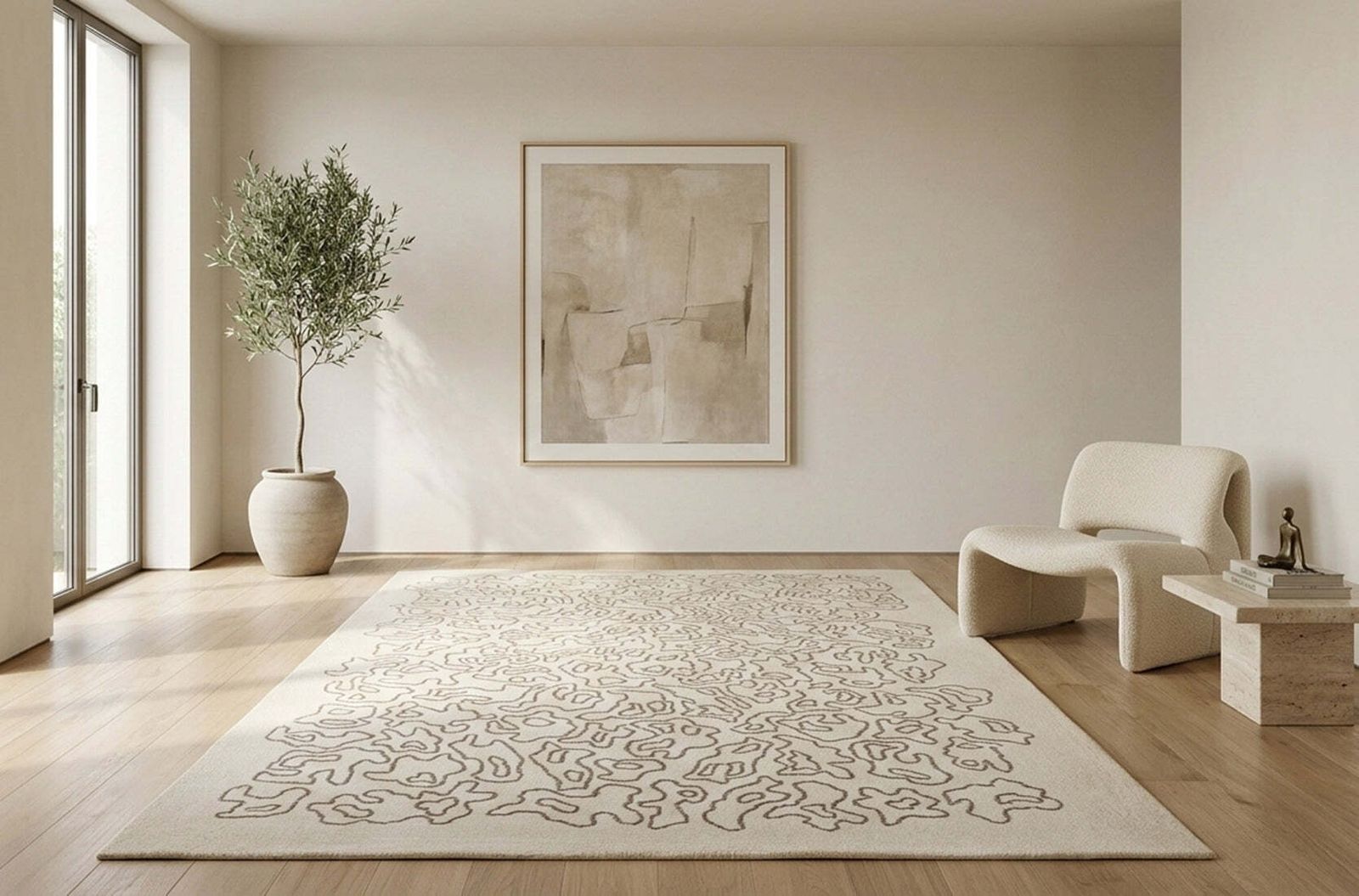 Artisca "Vermont" Hand Tufted Wool Rug, France 1970s 1980s, 170 × 240 Cm photo vintage