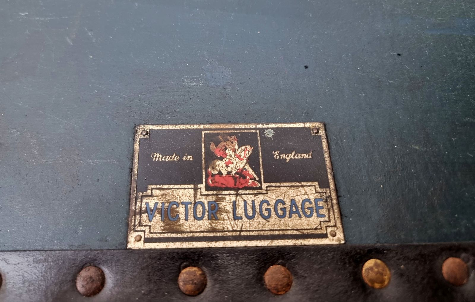 Antique Victor Luggage Travel Steamer Cabin Trunk  1910s photo buy