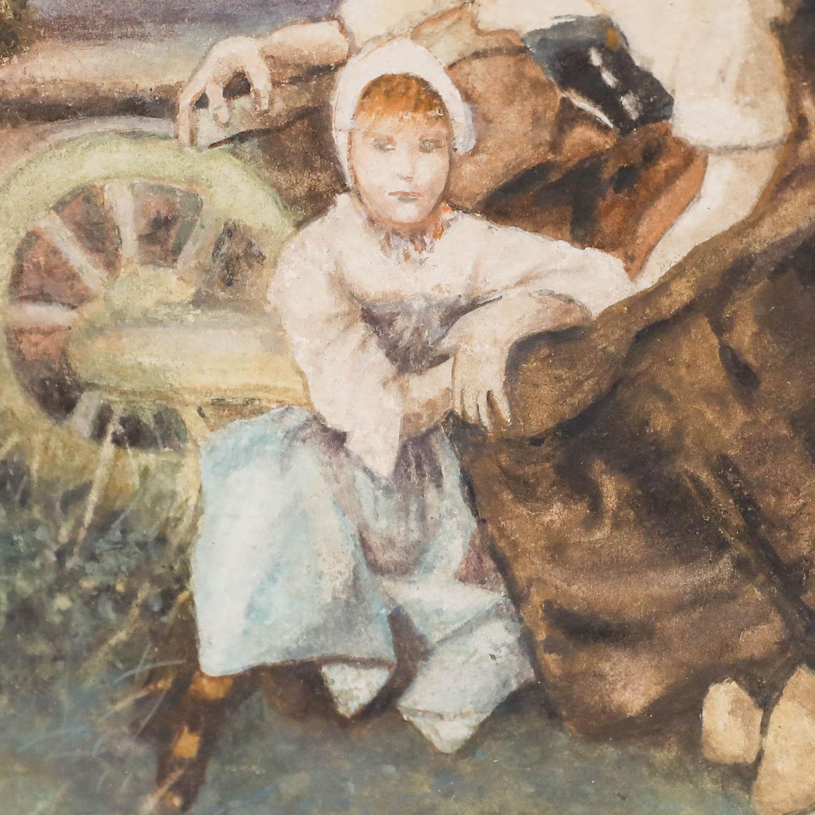 Circle Of William Lee Hankey (1869 1952)   Framed Watercolour, Seated In Field photo 195.0