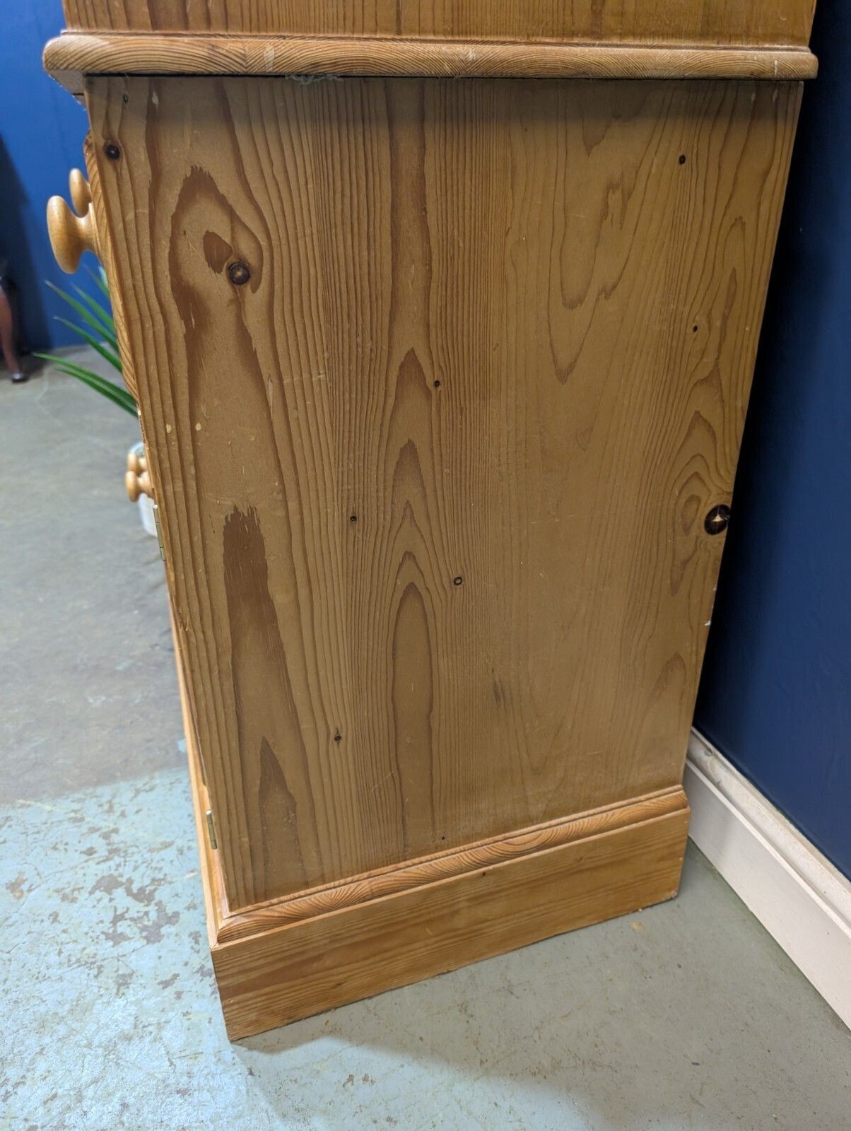 photo vintage Vintage Pine Wardrobe Armoire Larder Linen Closet Bedroom Kitchen Drawers Chest.