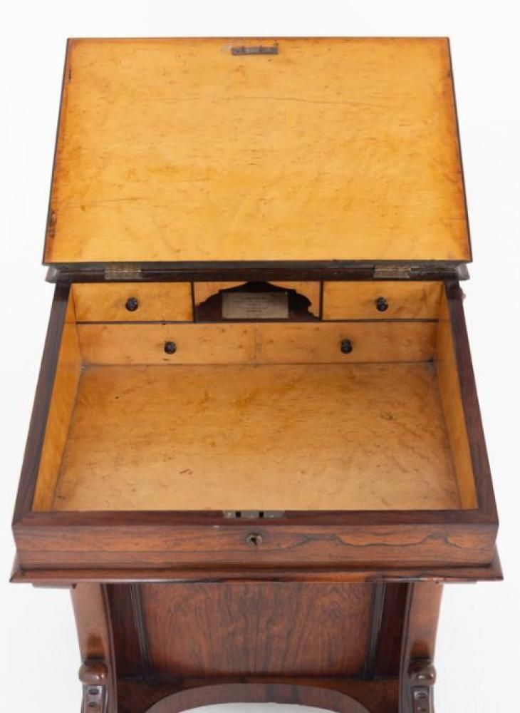William IV Davenport Desk Period Antique 19th Century photo Furniture