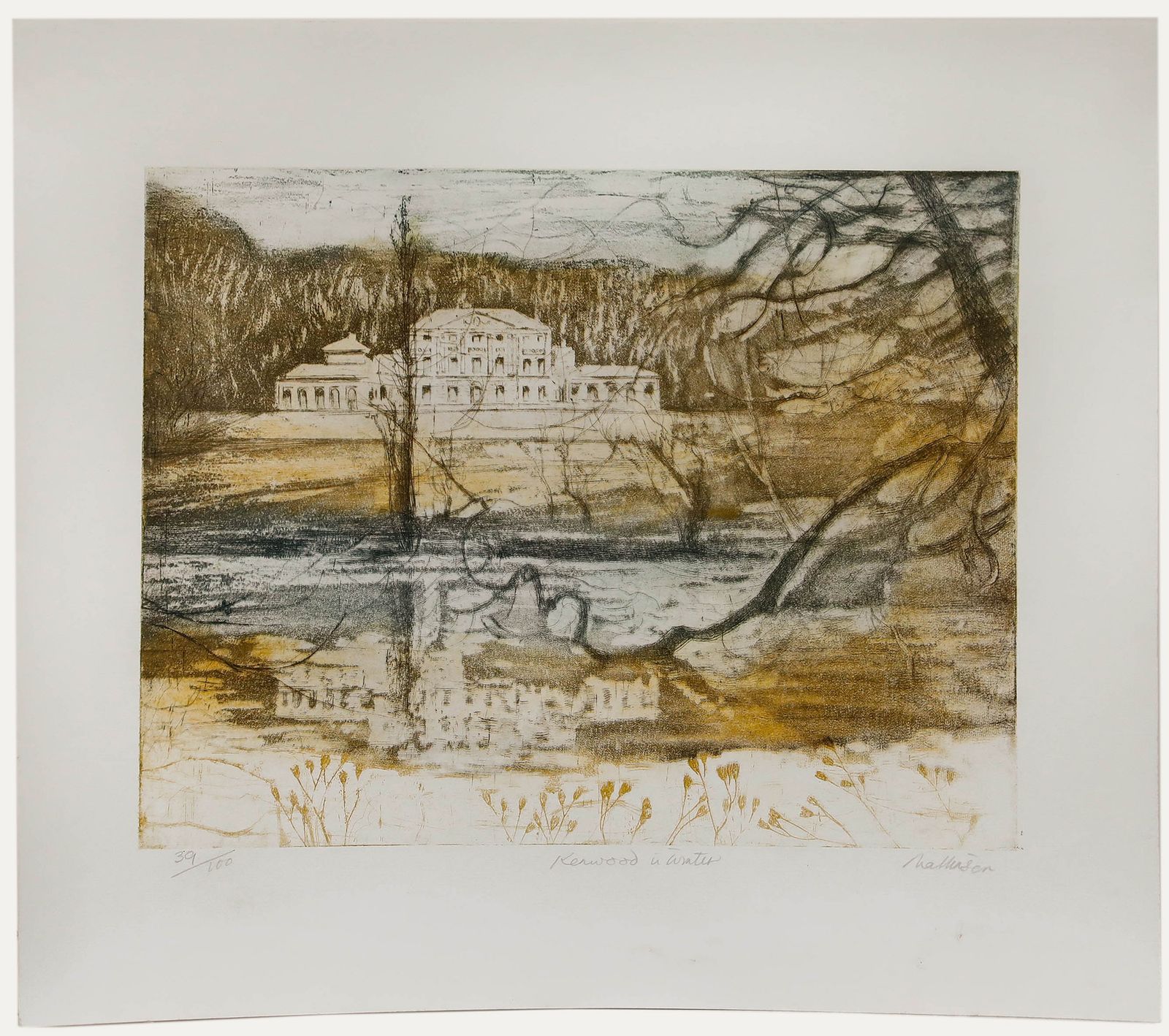 Pat Mallinson (1930 2008)   Contemporary Etching, Kenwood In Winter