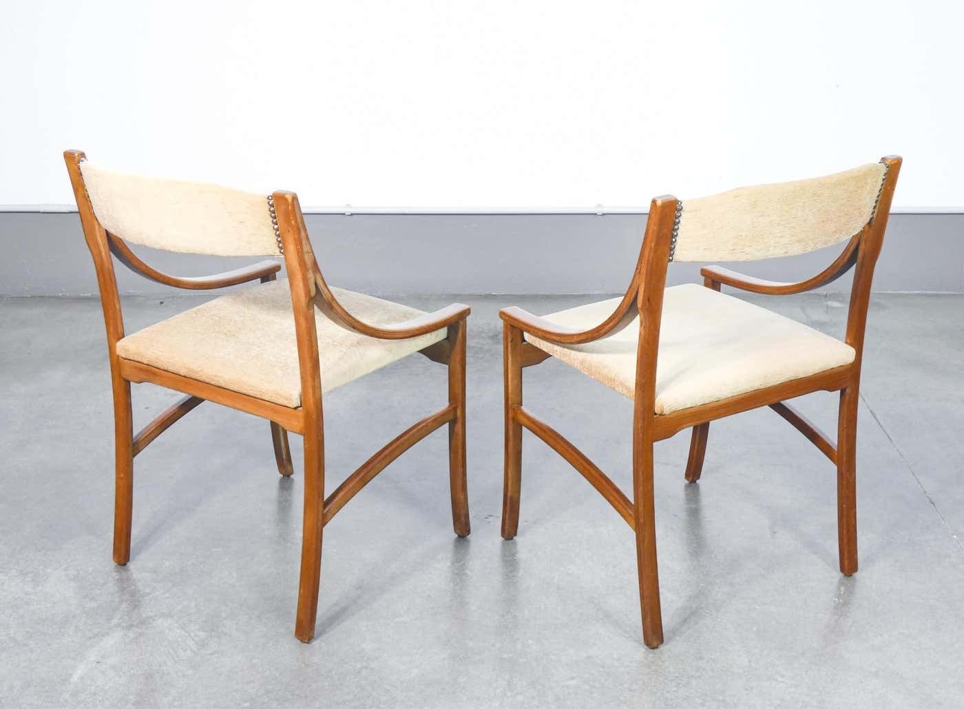 Set Of Four Chairs, Design By Silvio Cavatorta. Italy, 50s photo vinterior