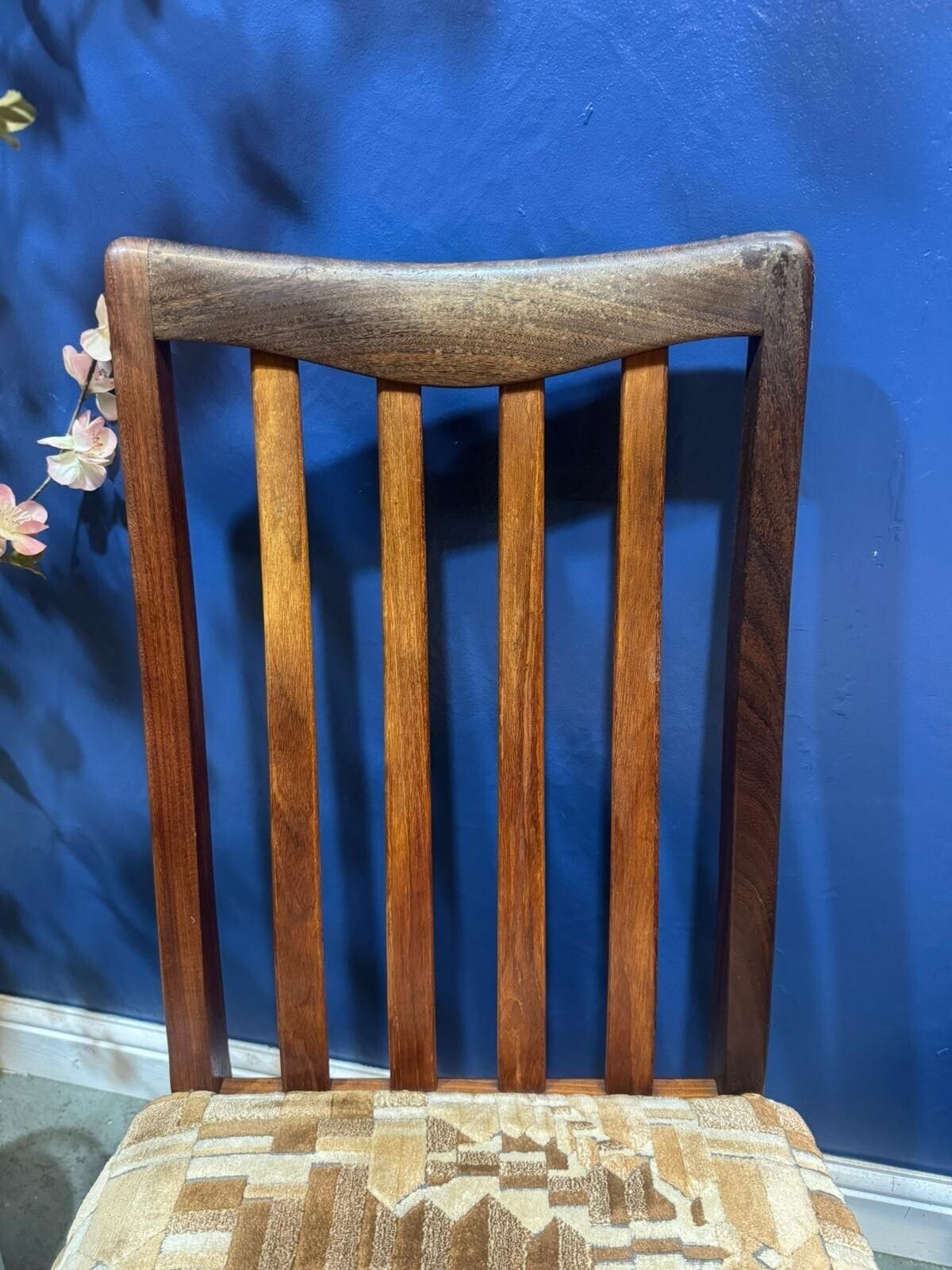 Set Of 2 G Plan Dining Chairs Fresco Teak Fabric Padded Vintage Mid Century. photo for sale