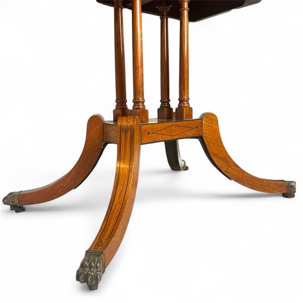 Satinwood & Rosewood Regency Fold Over Table With Ebony Inlay Detail photo buy