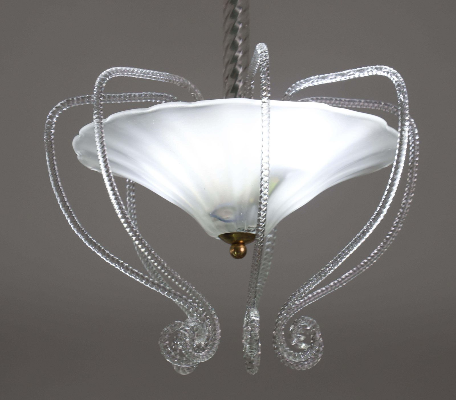 Art Decò Barovier E Toso "Fountain" Murano Glass Chandelier, 1950 photo 2487.0