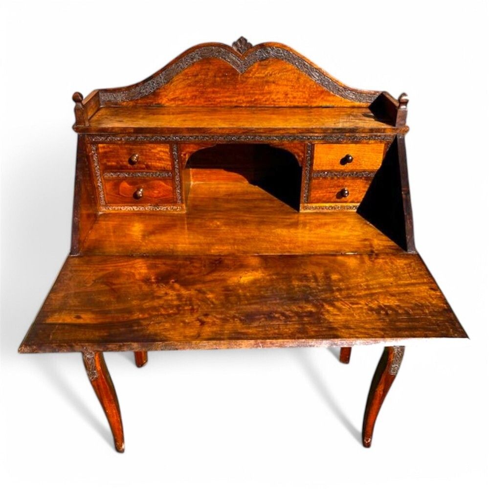 19th Century Anglo Indian Hardwood Fall Front Desk photo Furniture