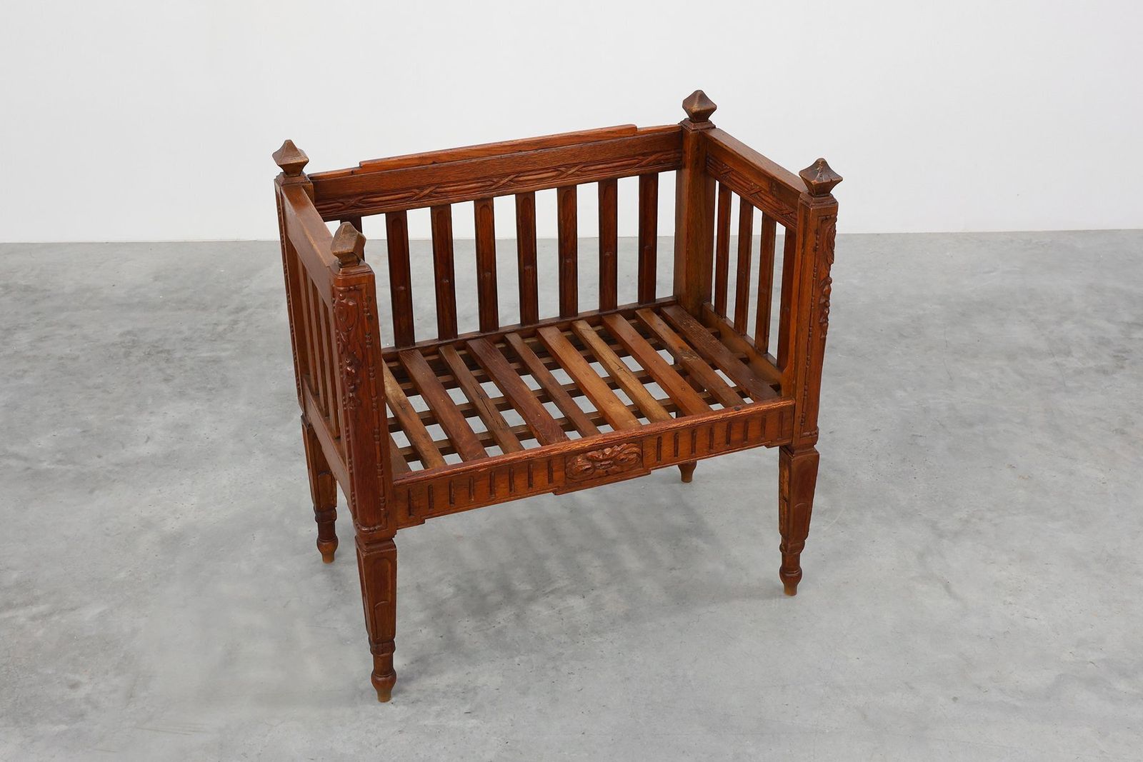 Furniture Large Arts & Crafts Oak Side Chair, Belgium, 1915 photo