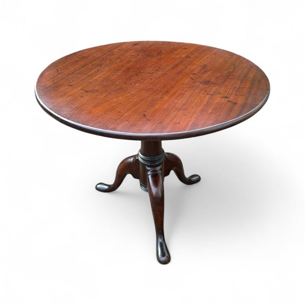 Early Georgian Mahogany Birdcage Action Occasional Table photo Furniture
