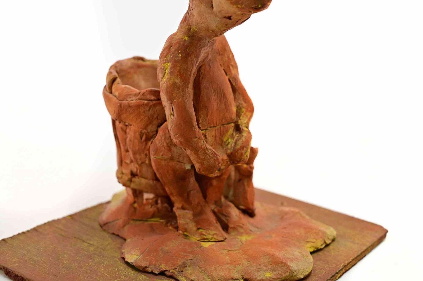 Sirio Pellegrini Working Woman   Sculpture By Sirio Pellegrini   1960s. photo furniture