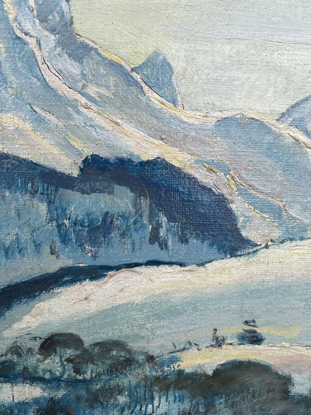 Art Snowy Alpine Landscape Oil On Canvas   Harald Tillberg photo