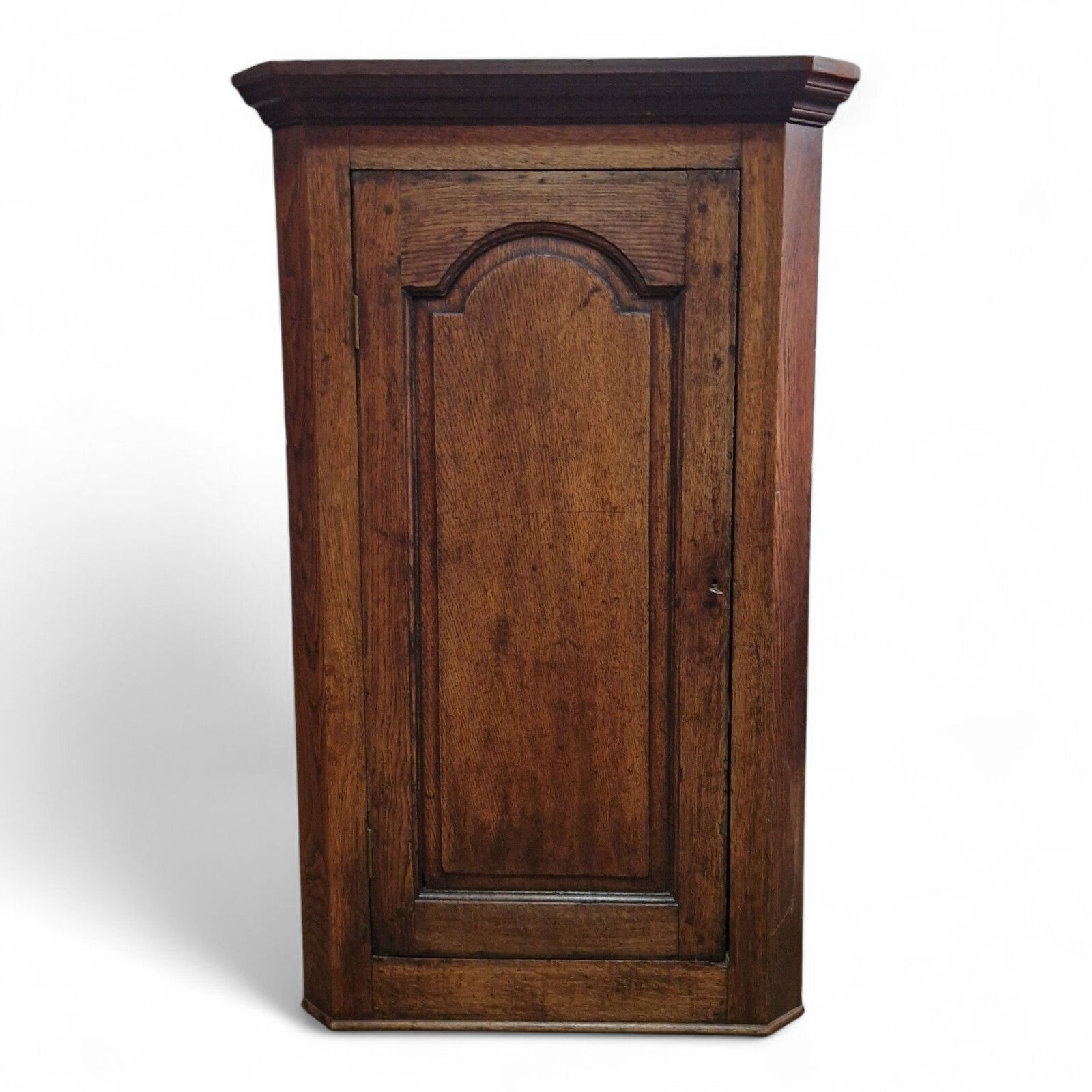 Victorian Oak Corner Cupboard Wall Mounted Antique Cabinet Rustic Farmhouse Tall