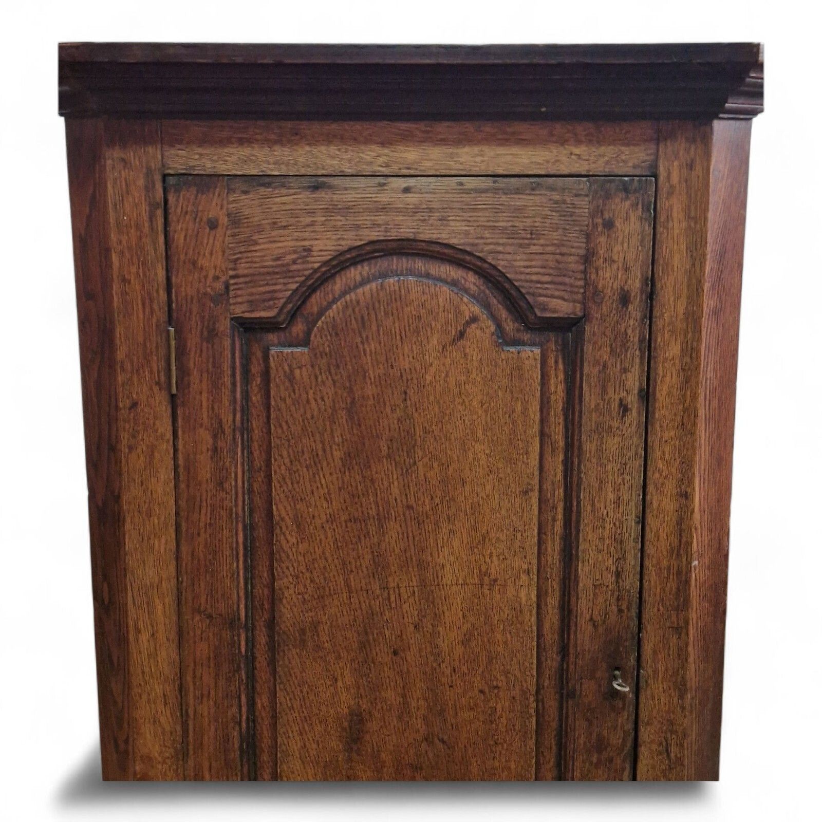 Victorian Oak Corner Cupboard Wall Mounted Antique Cabinet Rustic Farmhouse Tall photo for sale