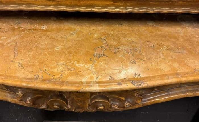 Siena Yellow Marble Fireplace Frame, Carved, Italy photo buy