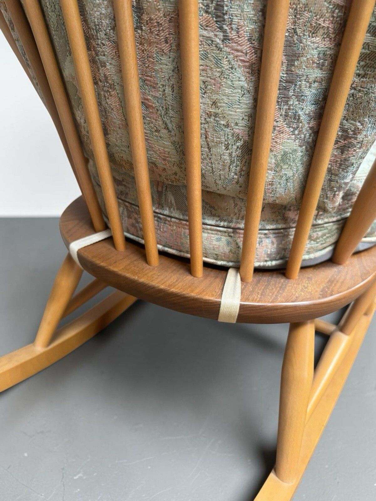 Ercol Blonde Grandfather 315 Armchair Rocking Chair Mid Century 1960s photo vintage