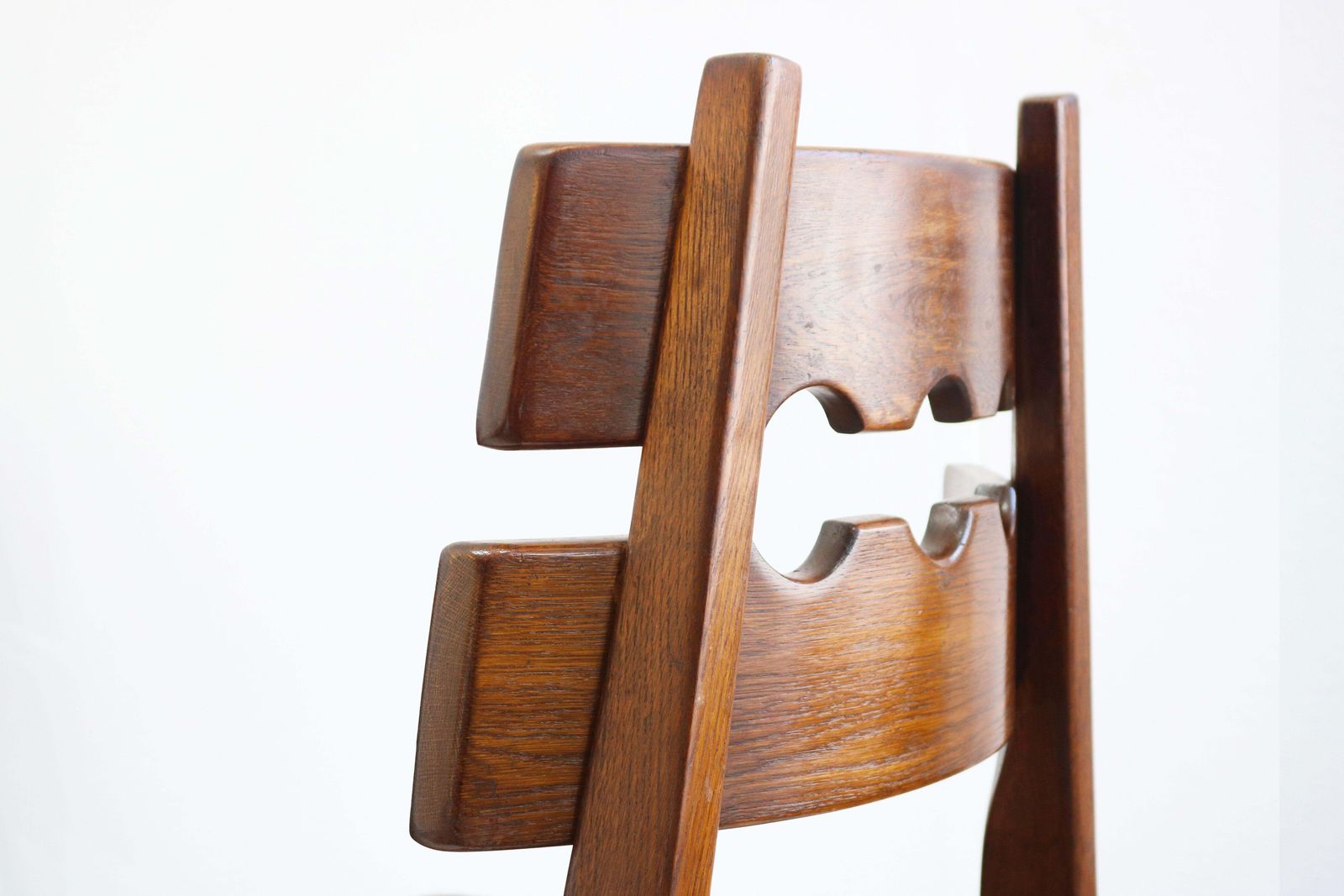 Set Van 6 Zeldzame Vroege Razor Back Brutalist Stoelen Van Henning Kjærnulf – Razor Blade photo buy