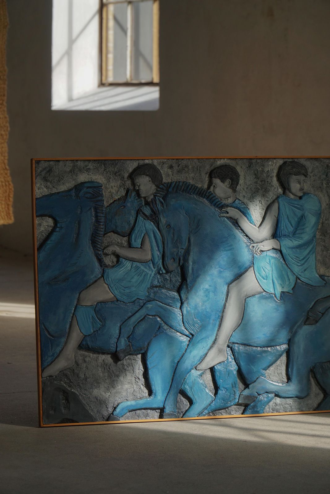 European Mid 20th Century, Modern Wall Relief With Figural Motif photo vinterior