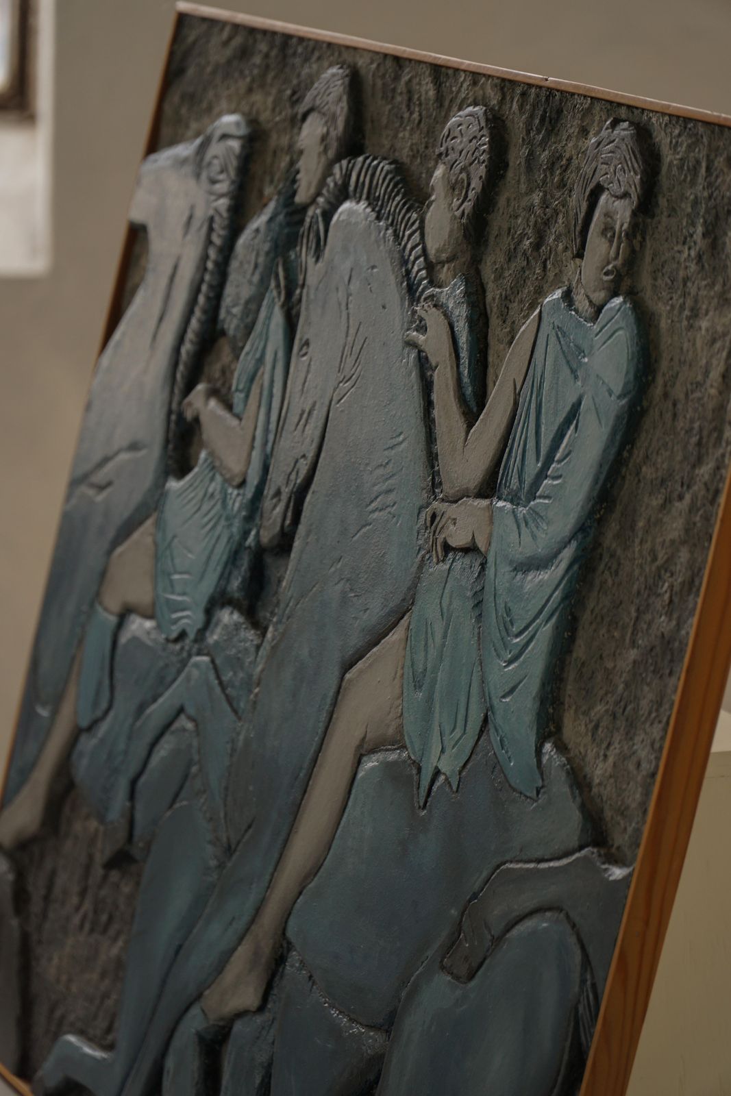 photo for sale European Mid 20th Century, Modern Wall Relief With Figural Motif