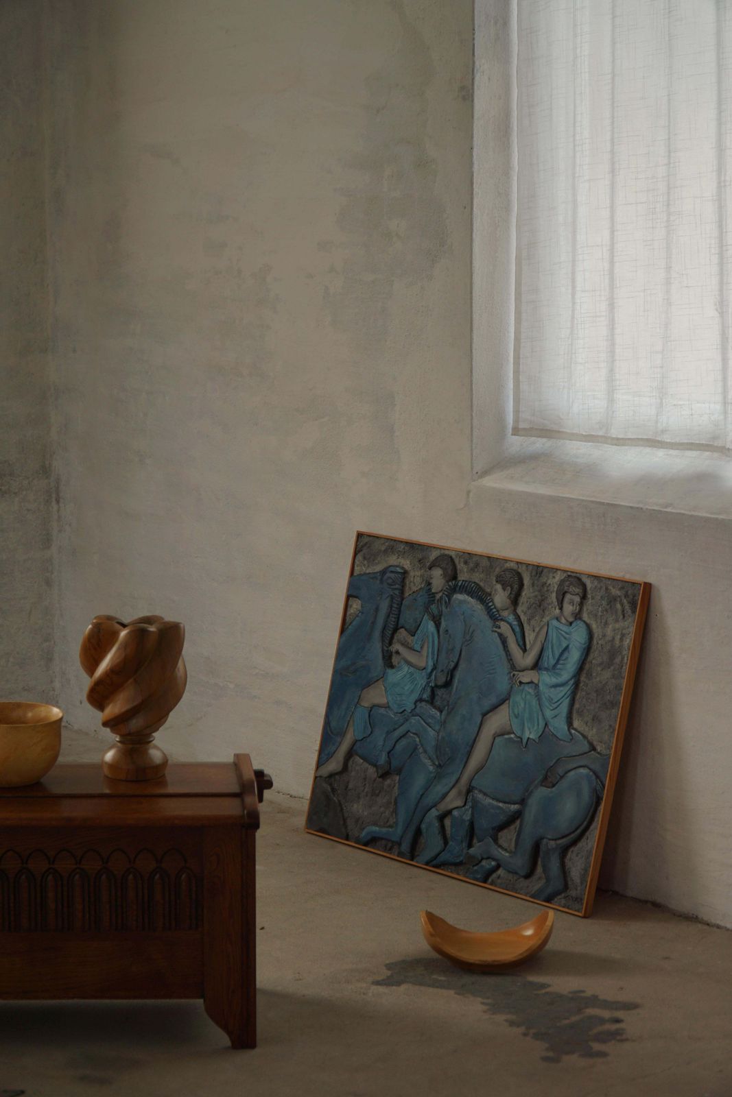 594.0 European Mid 20th Century, Modern Wall Relief With Figural Motif photo
