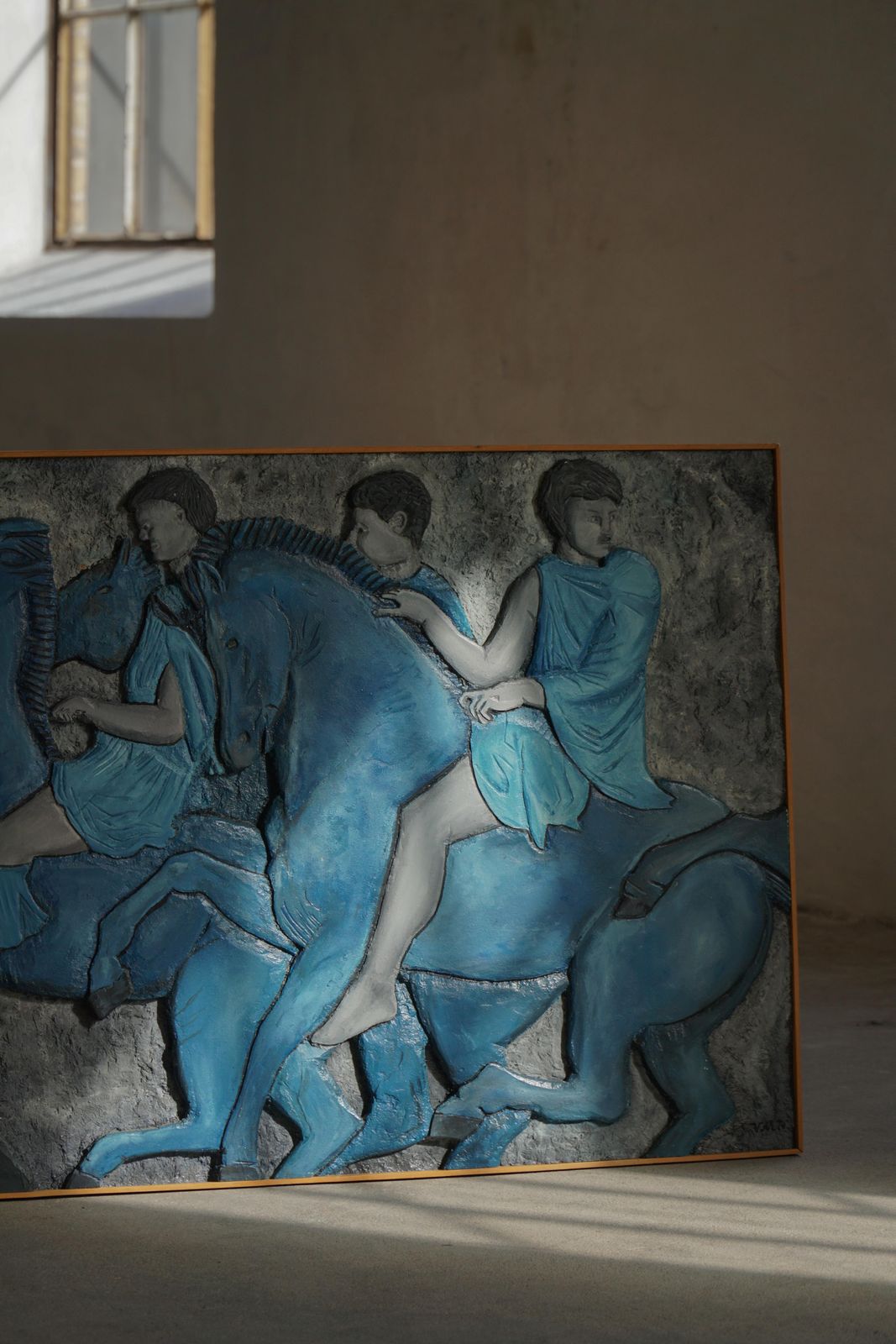 photo buy European Mid 20th Century, Modern Wall Relief With Figural Motif