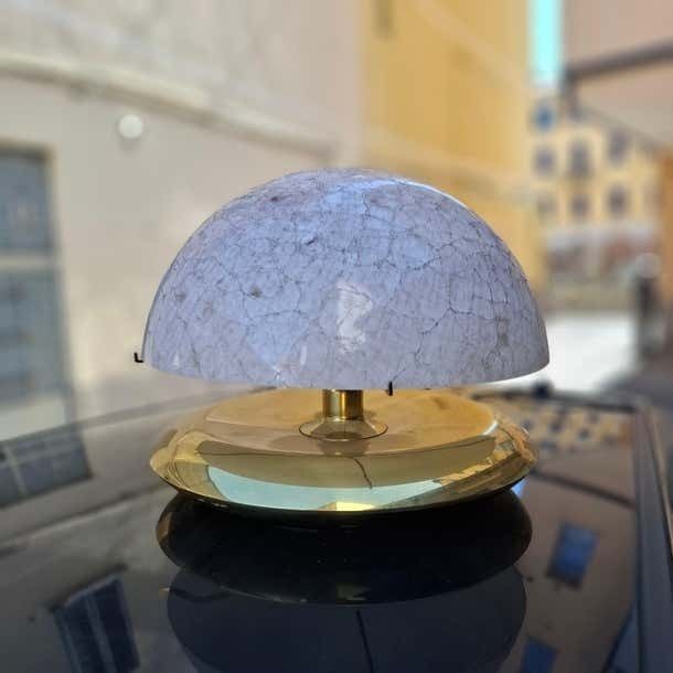 photo vinterior Ludovico Diaz De Santilana “ Medusa” Table Lamp Brass Glass 1960 Italy
