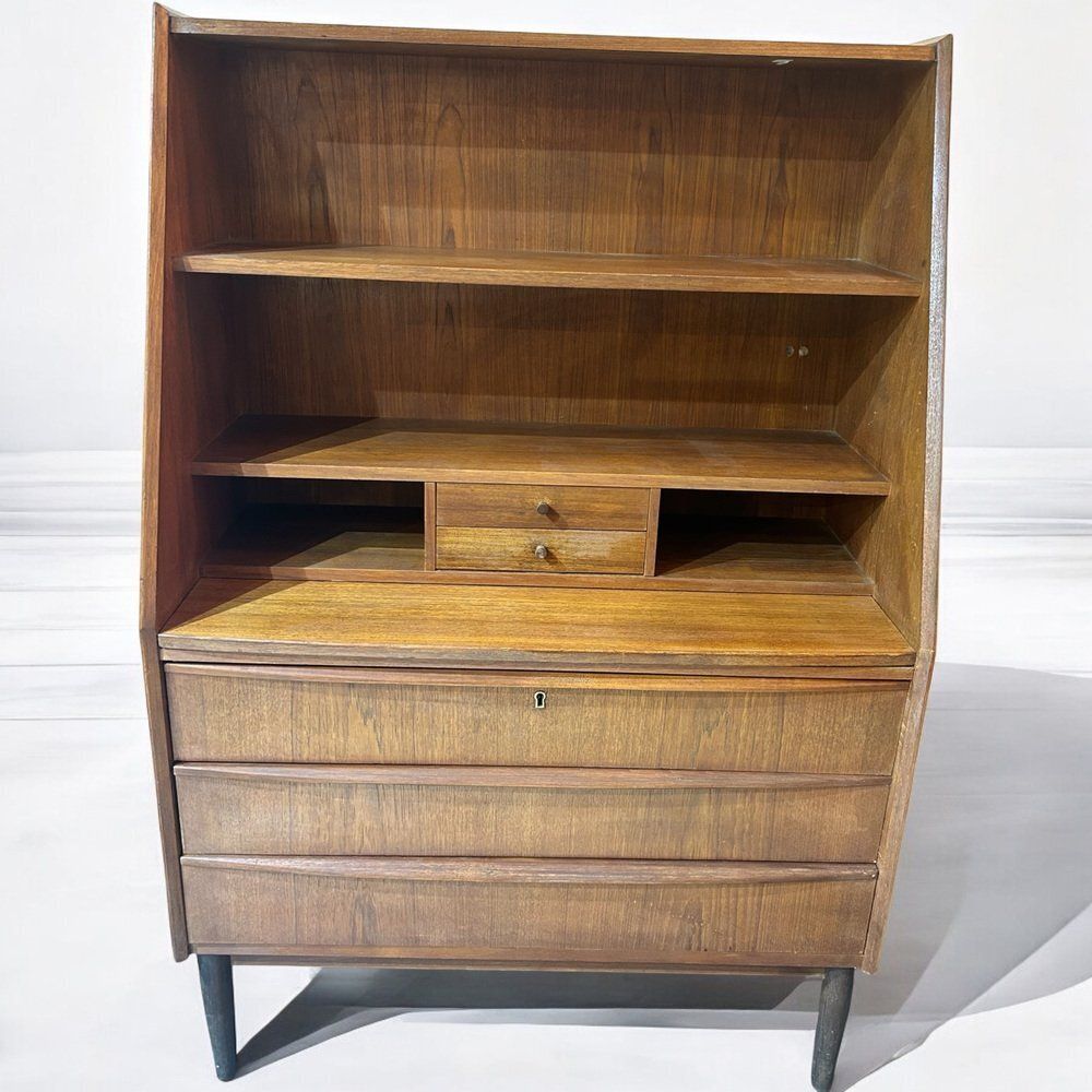 Scandinavian Secretaire In Teak, 1960s photo Furniture