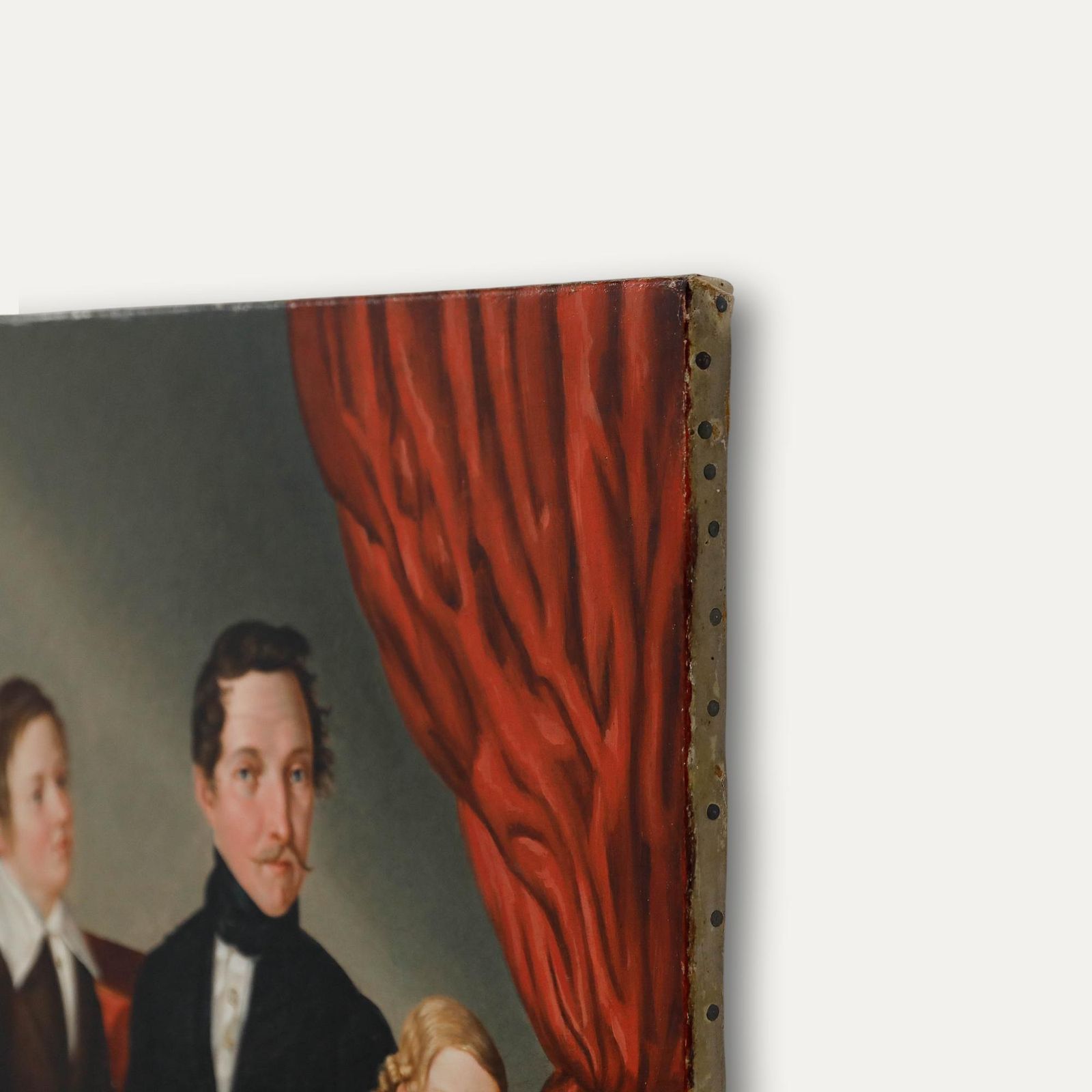 H. Mager   Biedermeier 1840 Oil, Father And His Sons photo vinterior