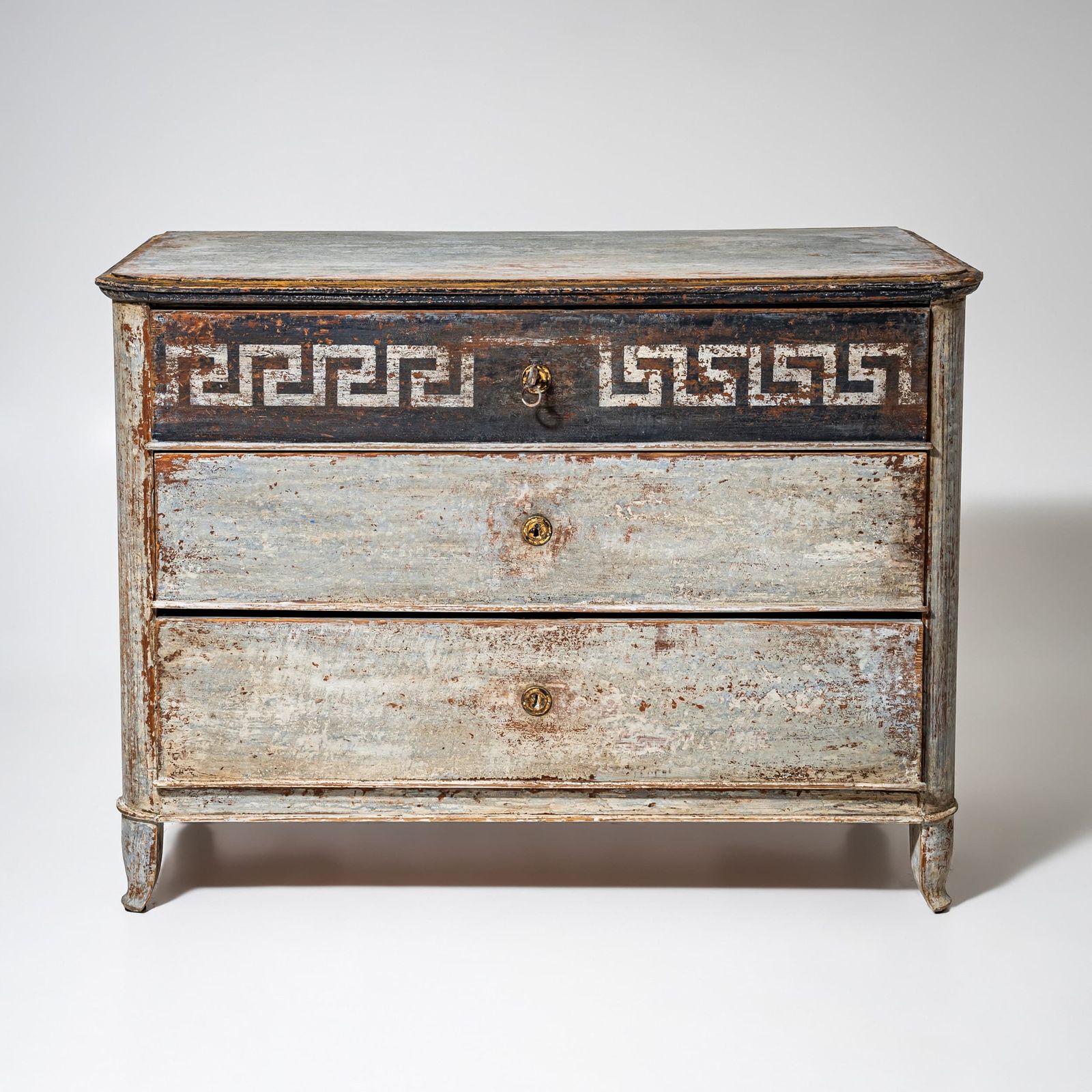 South German Painted Chest Of Drawers, Circa 1835–1840