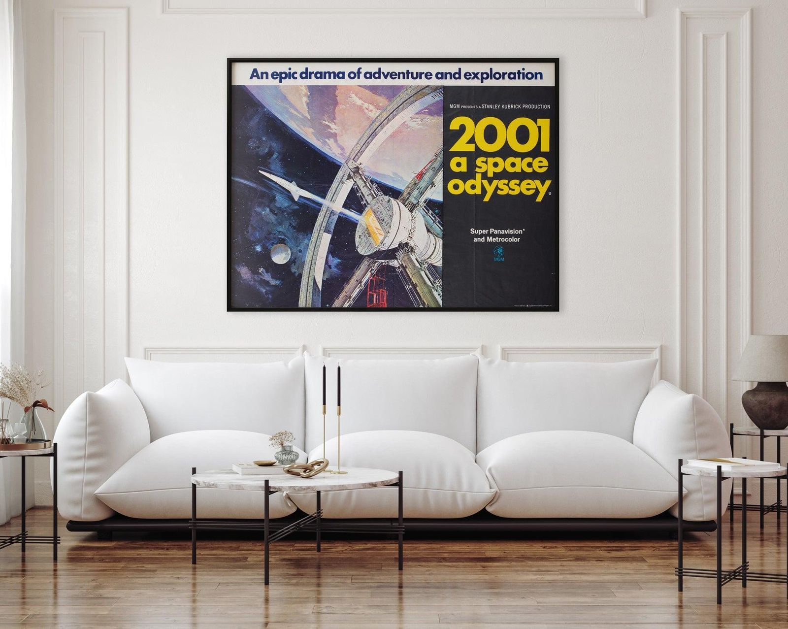 2001 A Space Odyssey 1968 Uk Quad Style A Film Poster, Bob Mccall photo furniture
