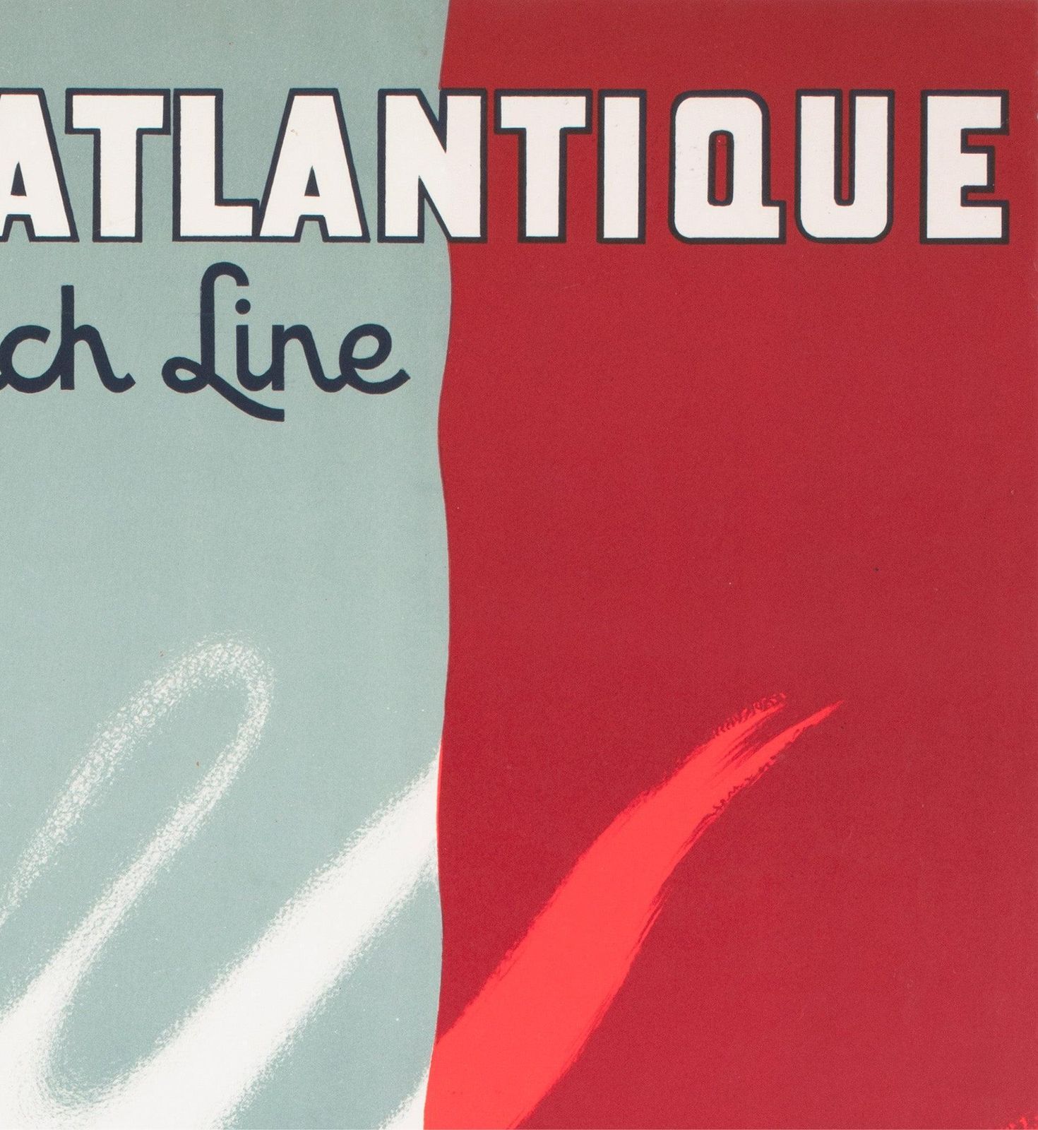 Cie Gle Transatlantique 1950s French Line Large Travel Poster Paul Colin photo Art