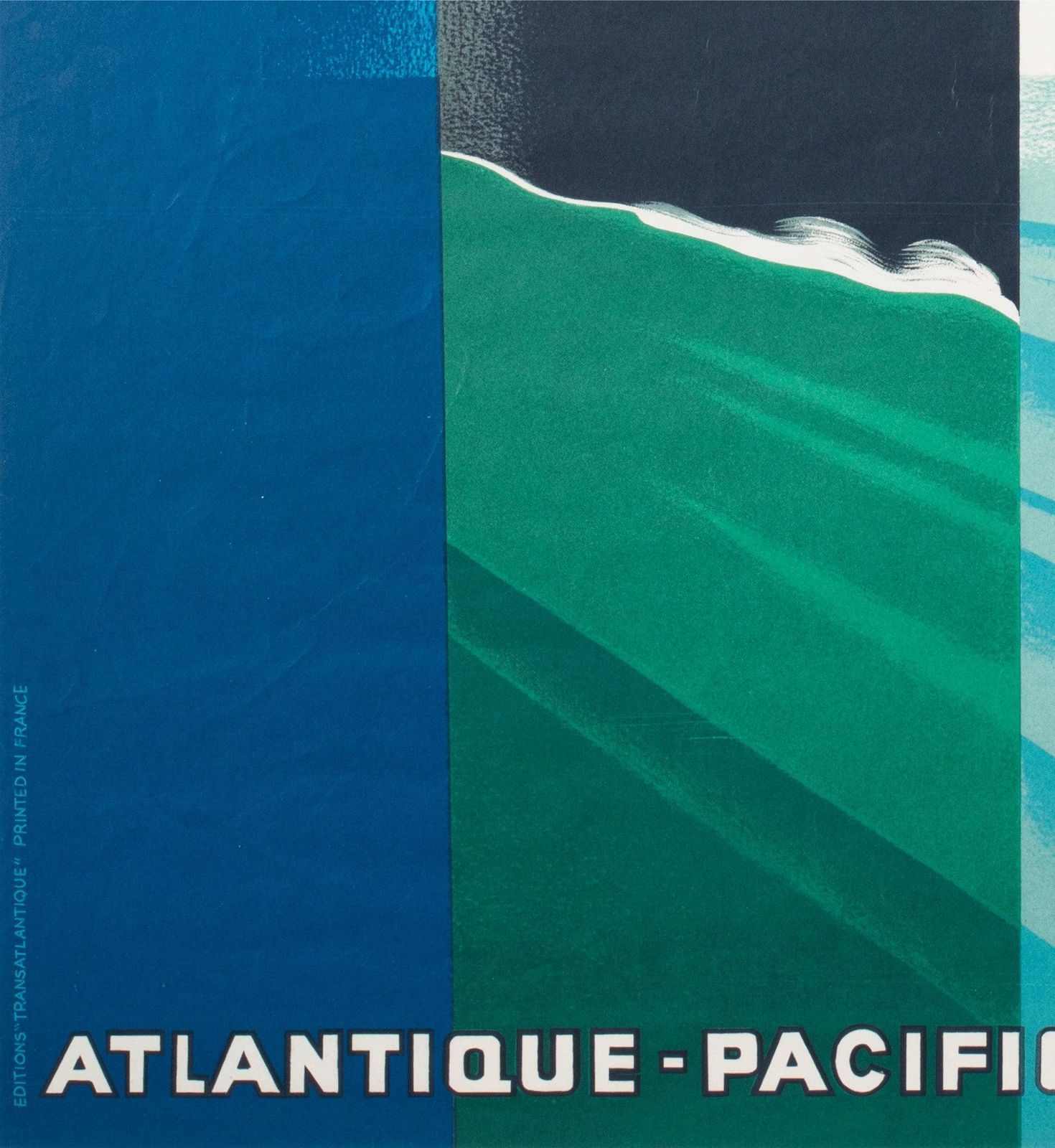 Cie Gle Transatlantique 1950s French Line Large Travel Poster Paul Colin photo buy