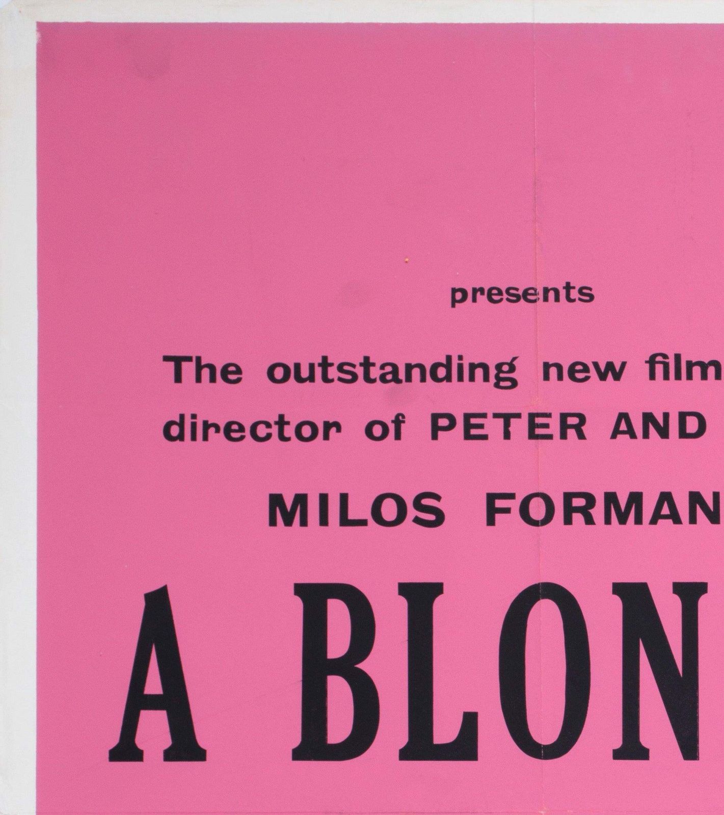 A Blonde In Love 1965 Uk Quad Academy Cinema Film Poster, Peter Strausfeld photo for sale