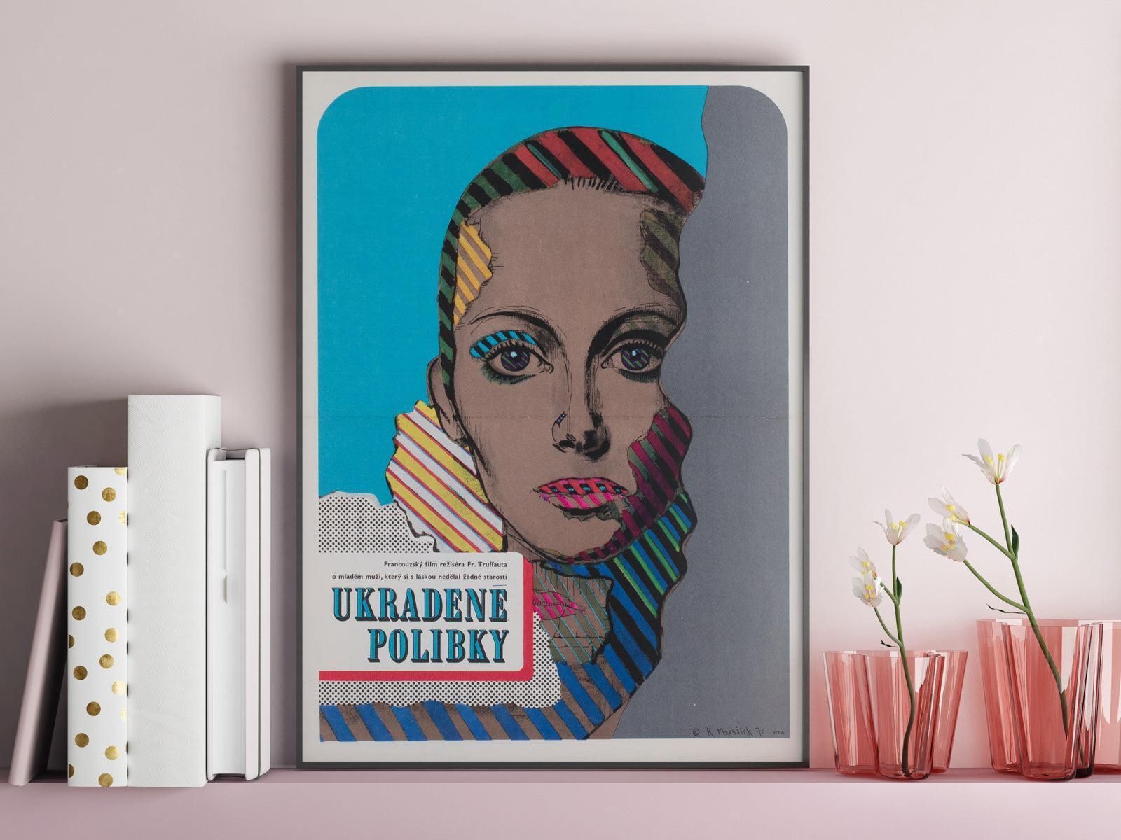 Stolen Kisses (Baisers Volés) 1970 Czech A3 Film Poster, Karel Machalek photo furniture