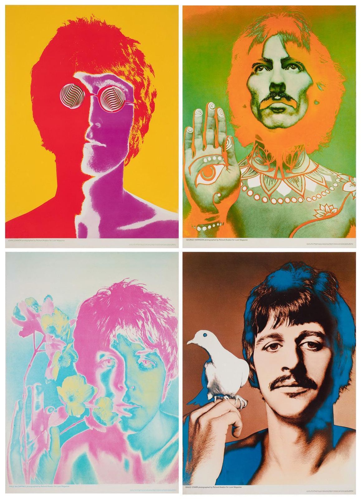 The Beatles 1967 Special Look Magazine Offset Lithographs Posters, Avedon photo Art
