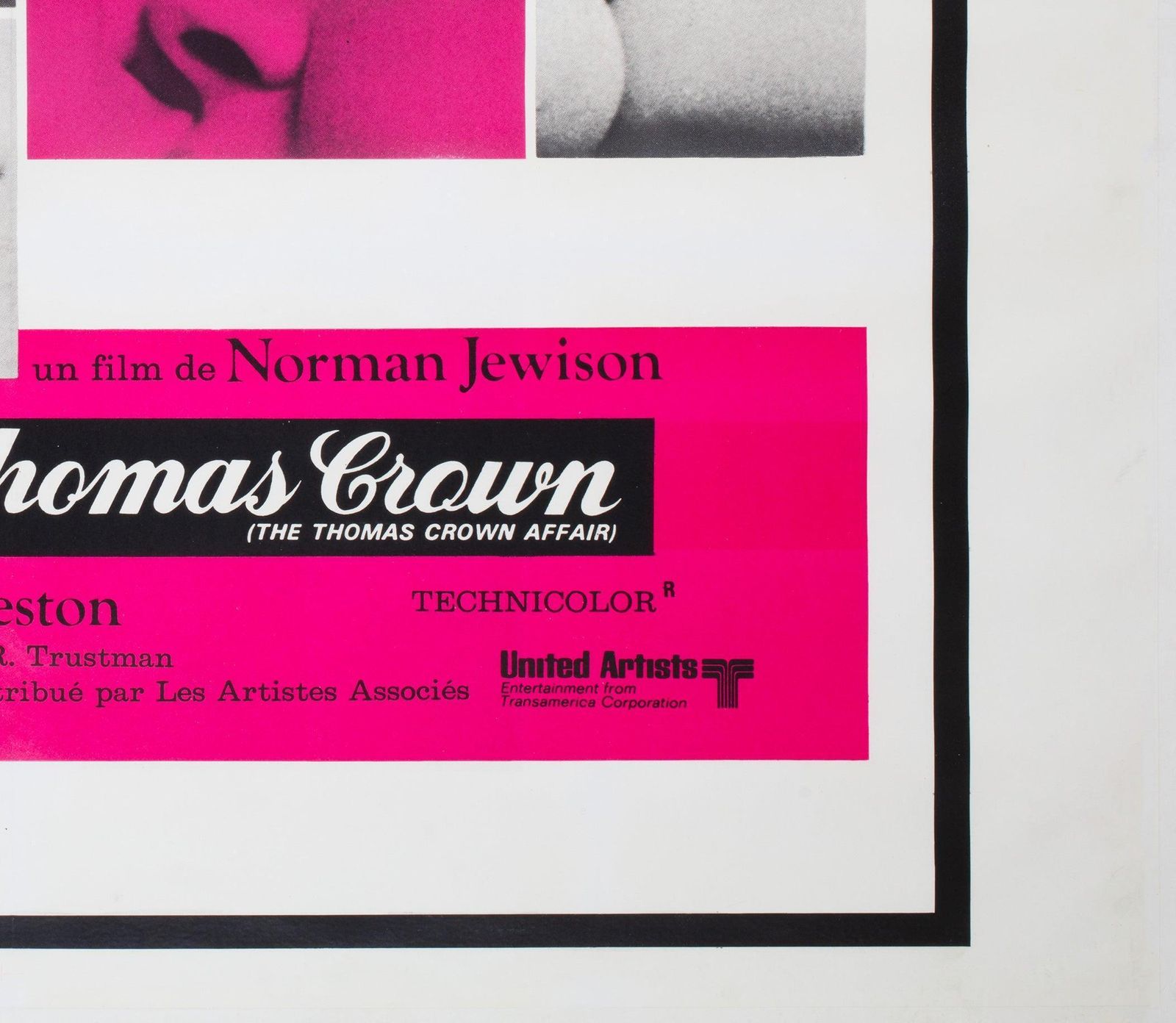 The Thomas Crown Affair 1968 French Grande Film Poster photo vintage