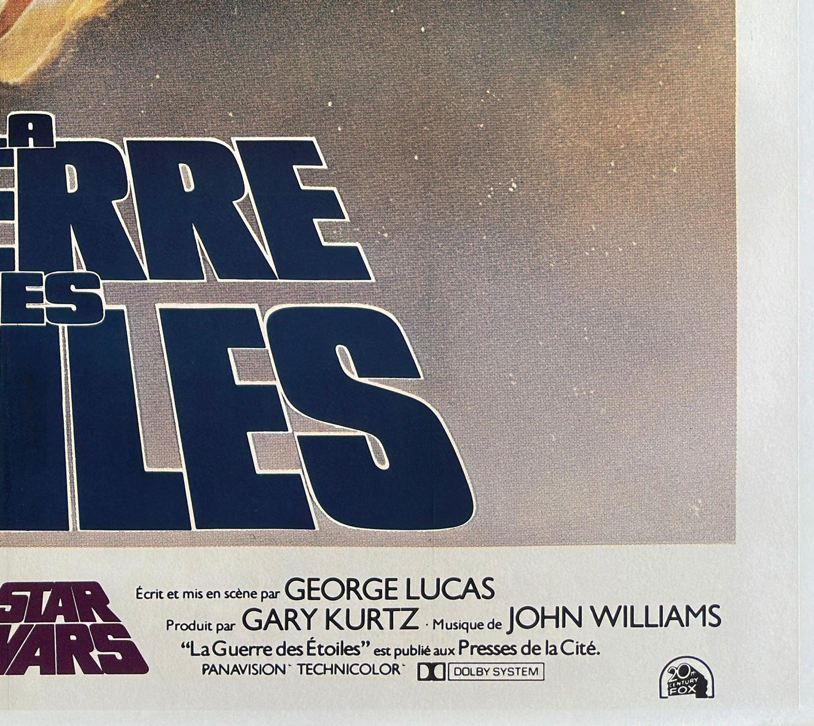 Star Wars 1977 French Grande Film Poster, Tom Jung photo vintage